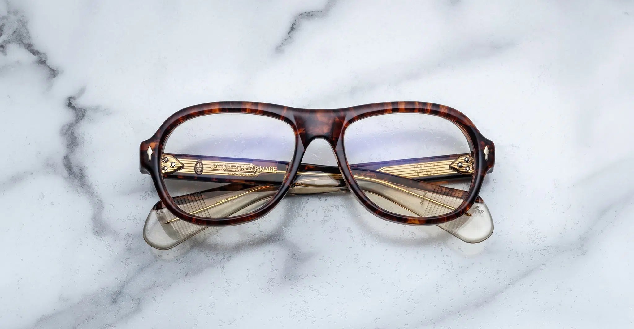 Jacques Marie Mage Richard (Optical) in 5C Argyle Superlight Bronze - Luxury Eyewear