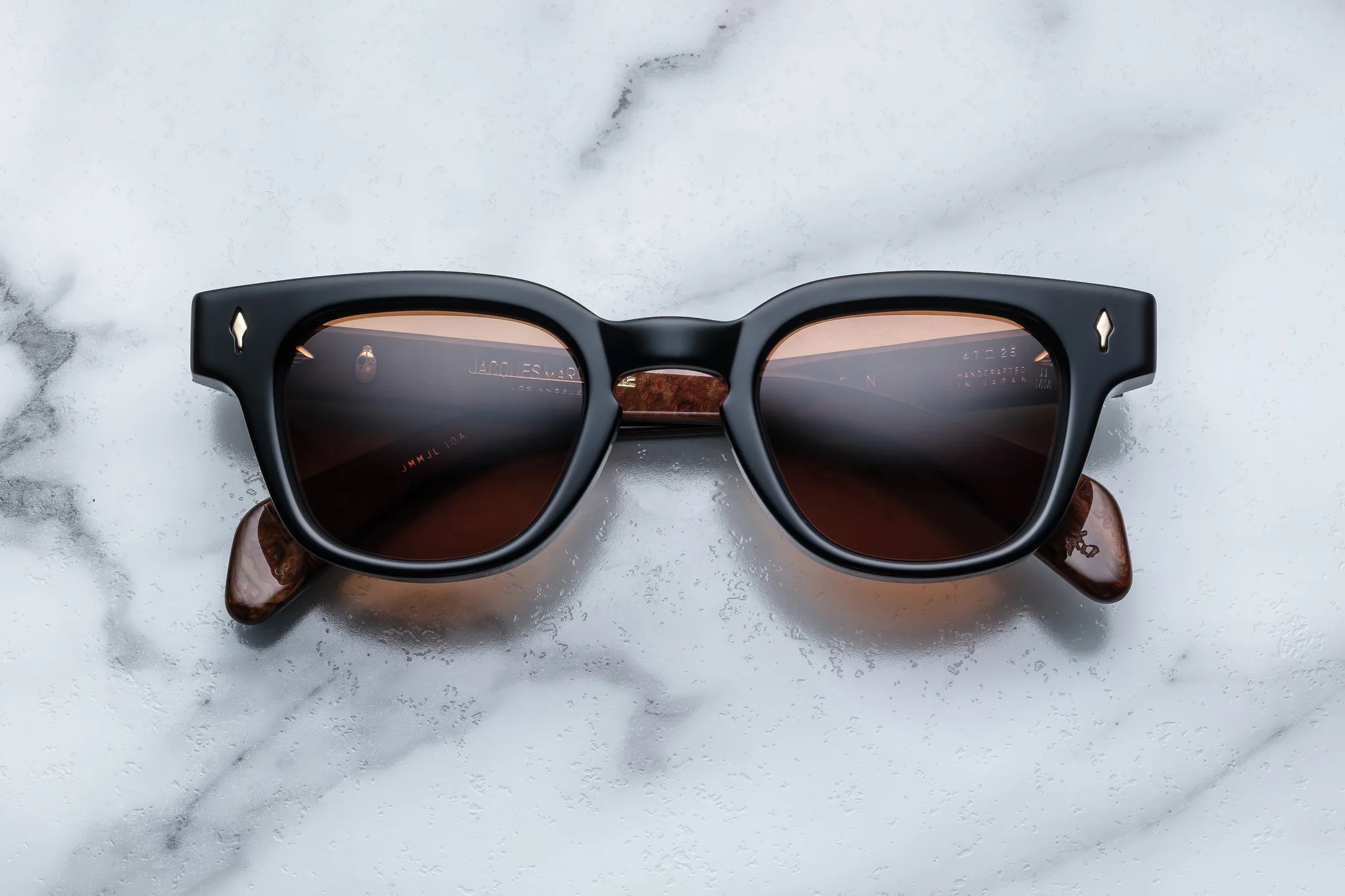 Jacques Marie Mage Julien in 10A Noir X Orange - Luxury Eyewear