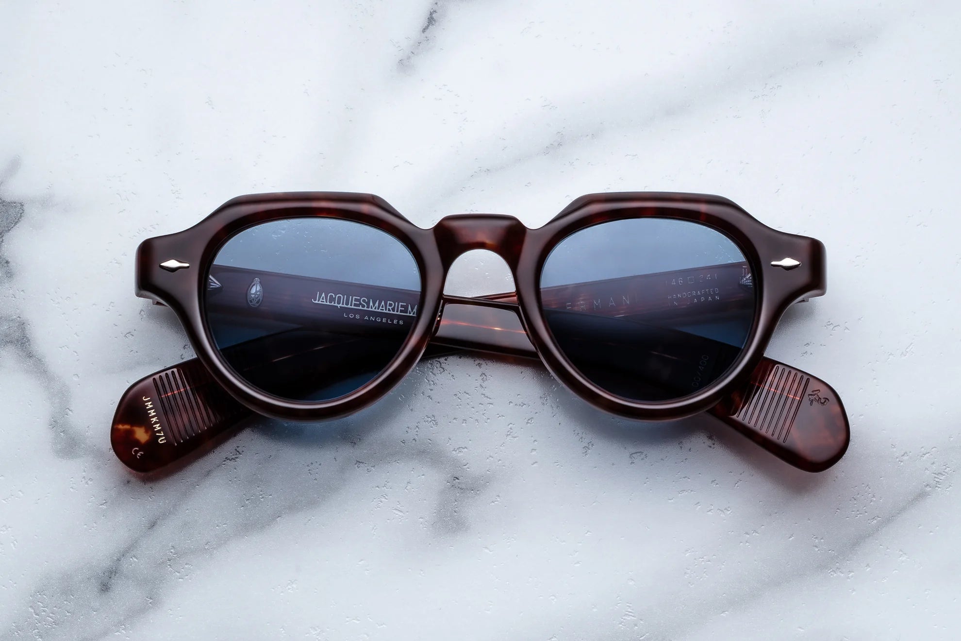 Jacques Marie Mage Kellerman (Sunglasses) in 7U Breccia Prussian Blue - Luxury Eyewear