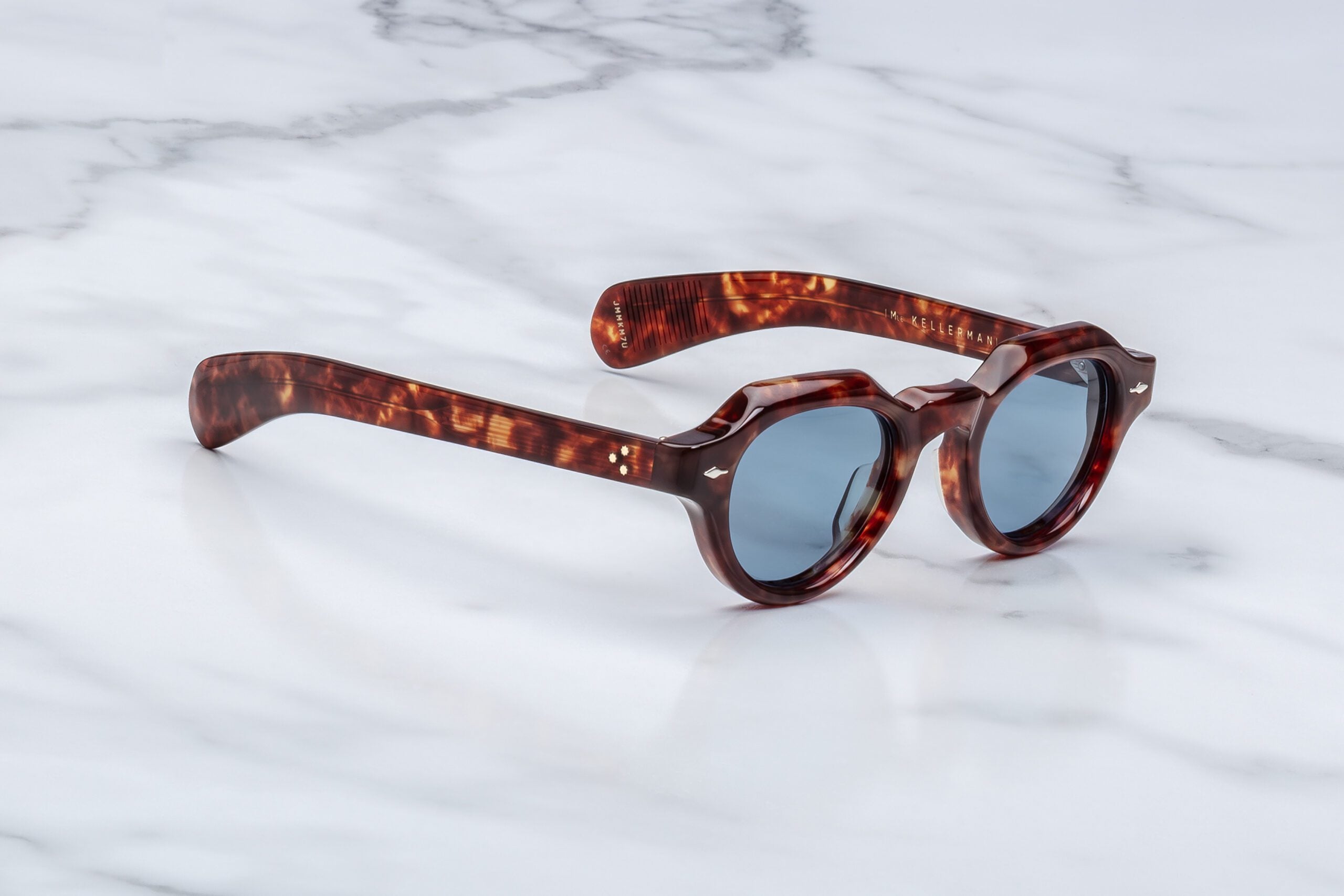 Jacques Marie Mage Kellerman (Sunglasses) in 7U Breccia Prussian Blue - Side View