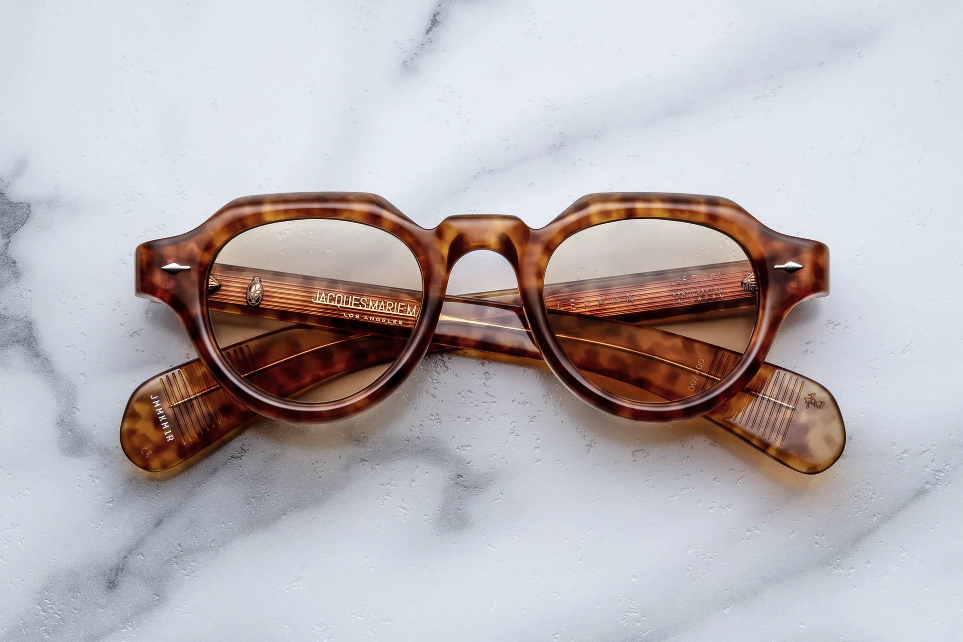 Jacques Marie Mage Kellerman (Sunglasses) in 1R Camel Sepia - Luxury Eyewear