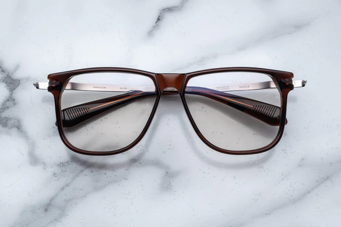 Jacques Marie Mage Kirkland in 13W Zoltar Superlight Brown - Luxury Eyewear