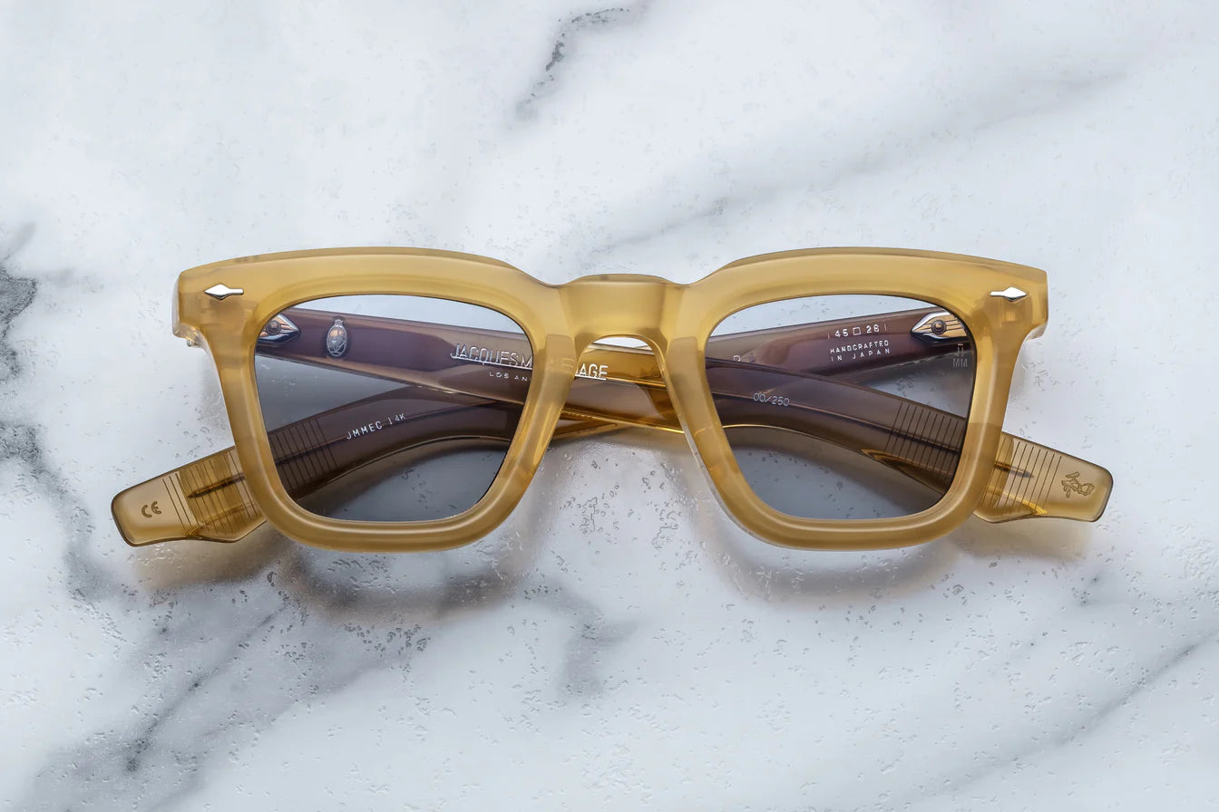 Jacques Marie Mage Leclair in 14K Saffron Pebble - Luxury Eyewear