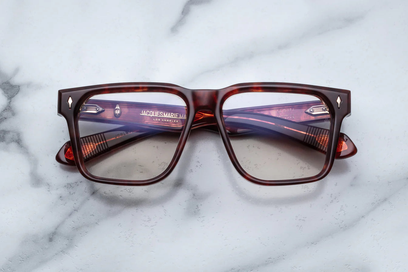 Jacques Marie Mage Lucknow in 7U Breccia Superlight Brown - Luxury Eyewear