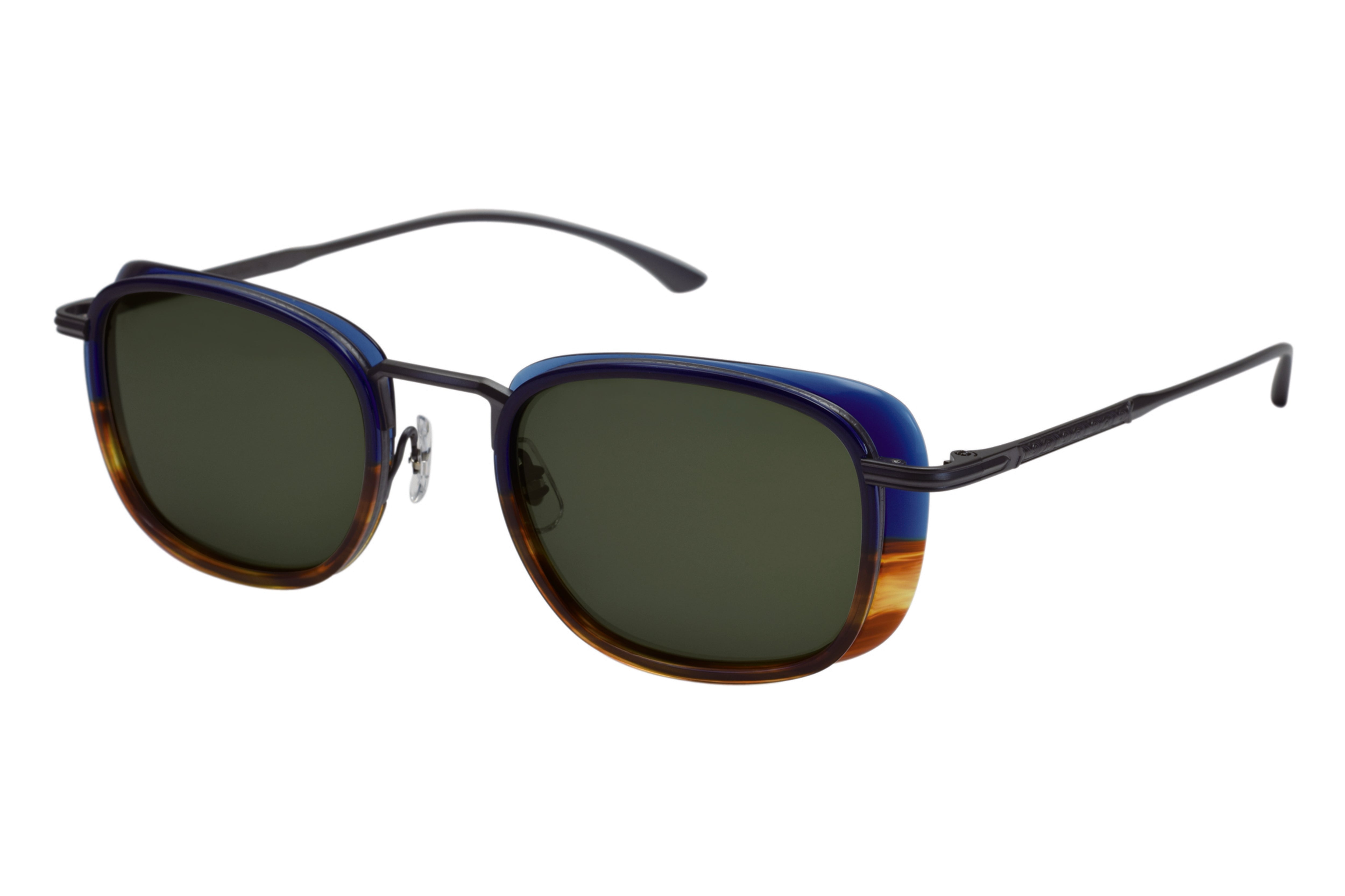 Masunaga x Kenzo Takada Lys Sunglasses 35 Blue Tort/Gunmetal