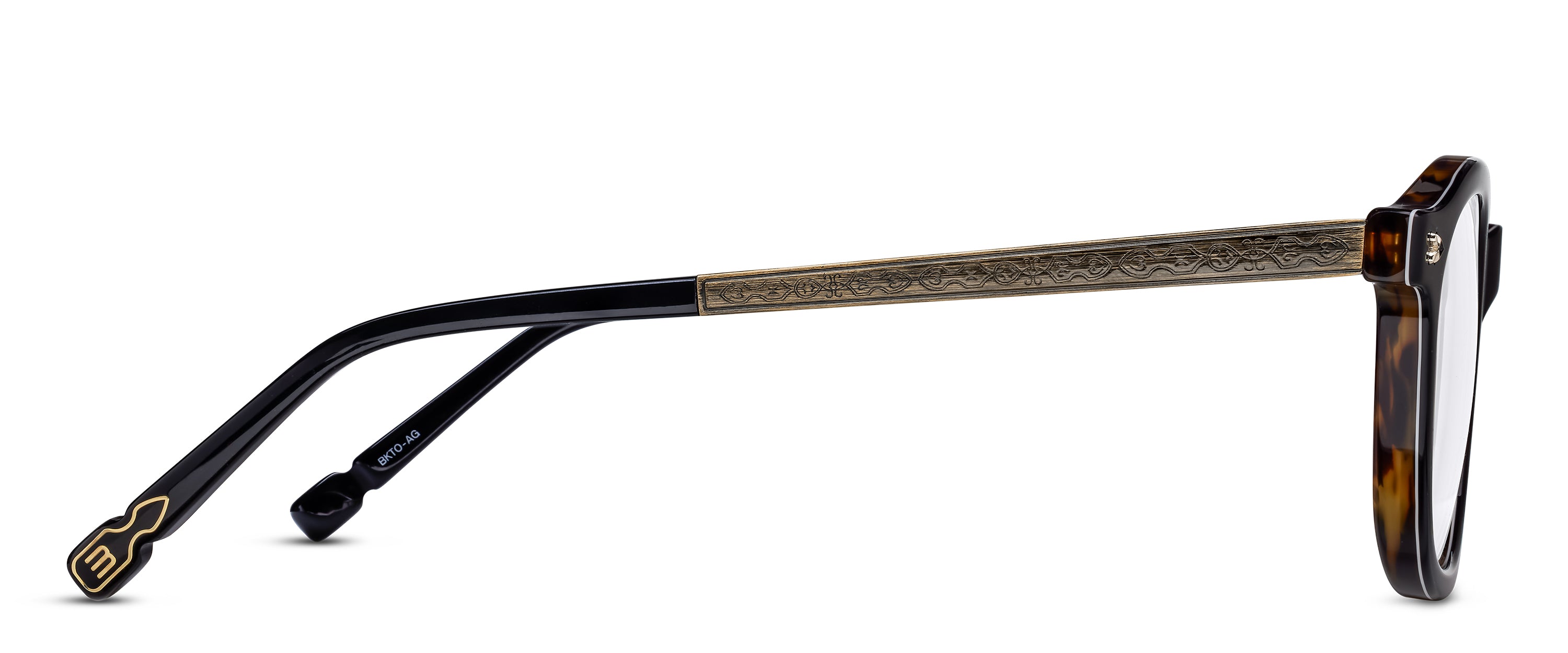 Matsuda M2068 BKTO-AG BLACK TORT profile view