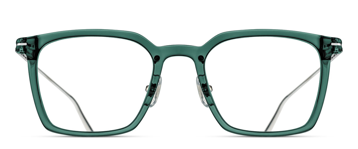 Matsuda M2074 Optical in Bottle Green - Brushed Silver