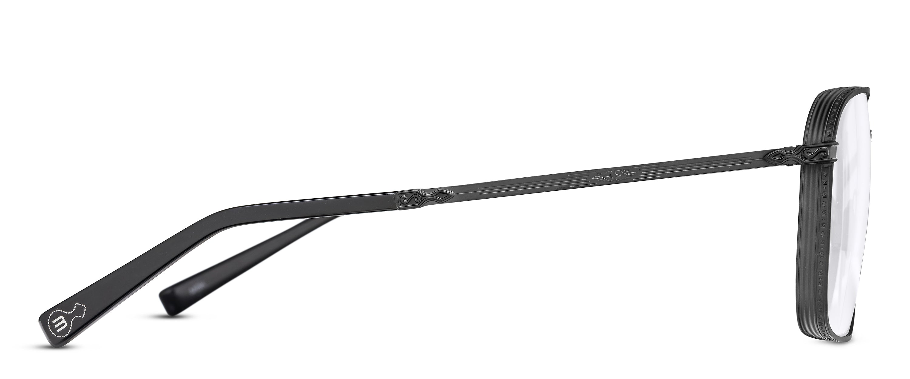 Matsuda M3160 MBK MATTE BLACK profile view