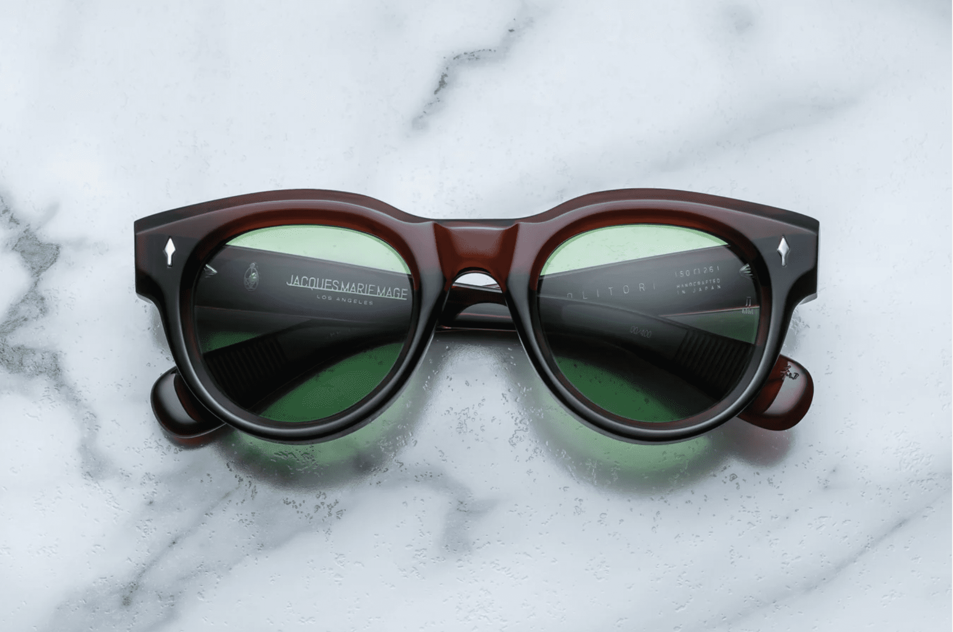 Jacques Marie Mage Molitor in 13W Zoltar Vintage Green - Luxury Eyewear
