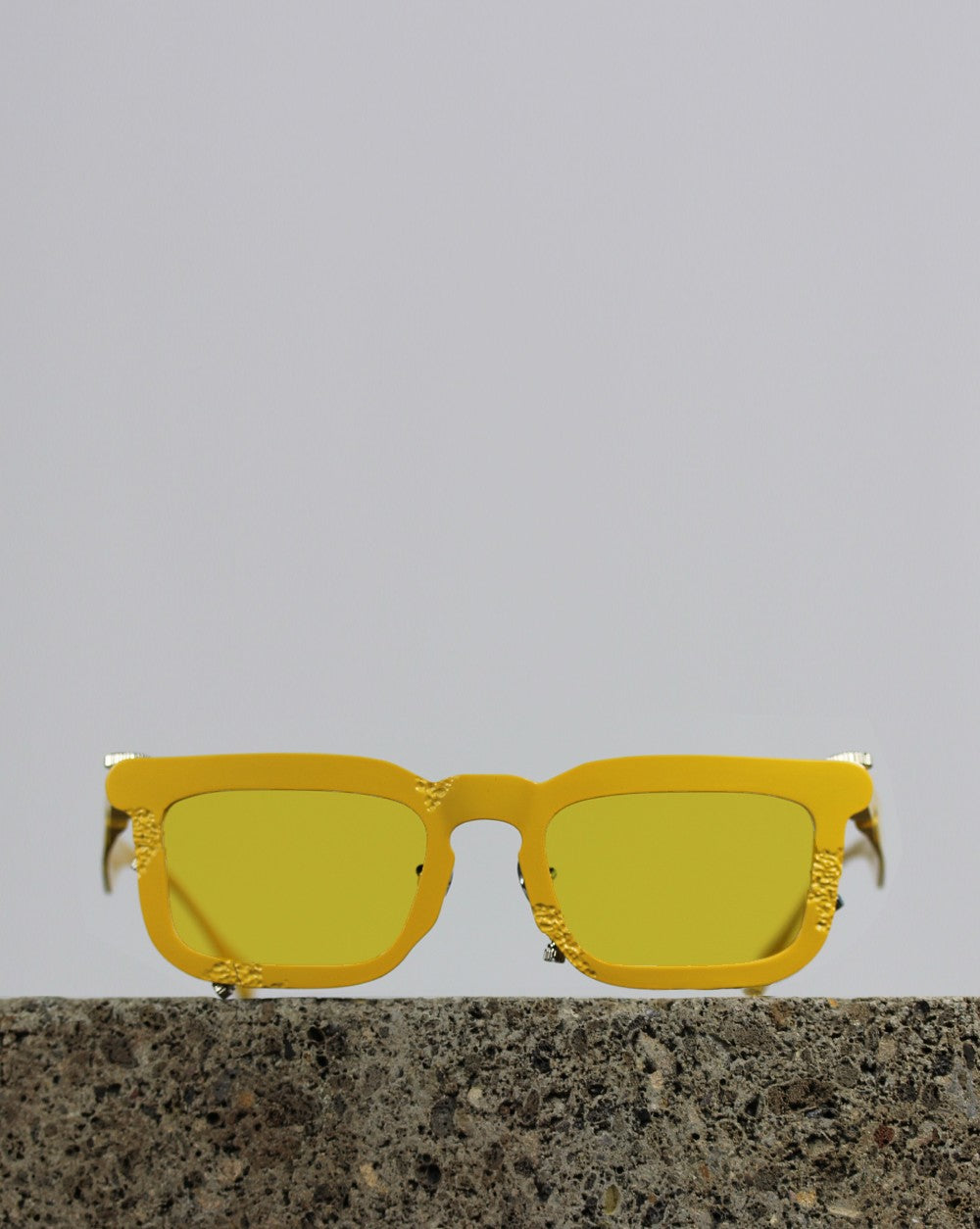 Titanium Museum Noise Complaint Sunglasses in C5 Hello Yellow