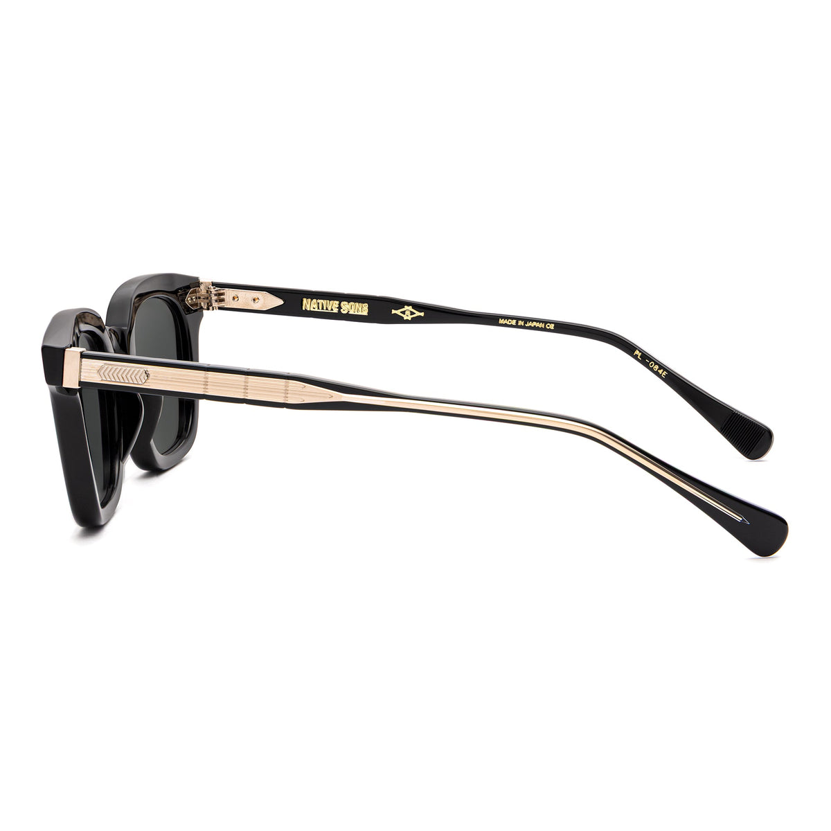 Native Sons Rams 47 Sunglasses in Black / White Gold #Color_Black / White Gold