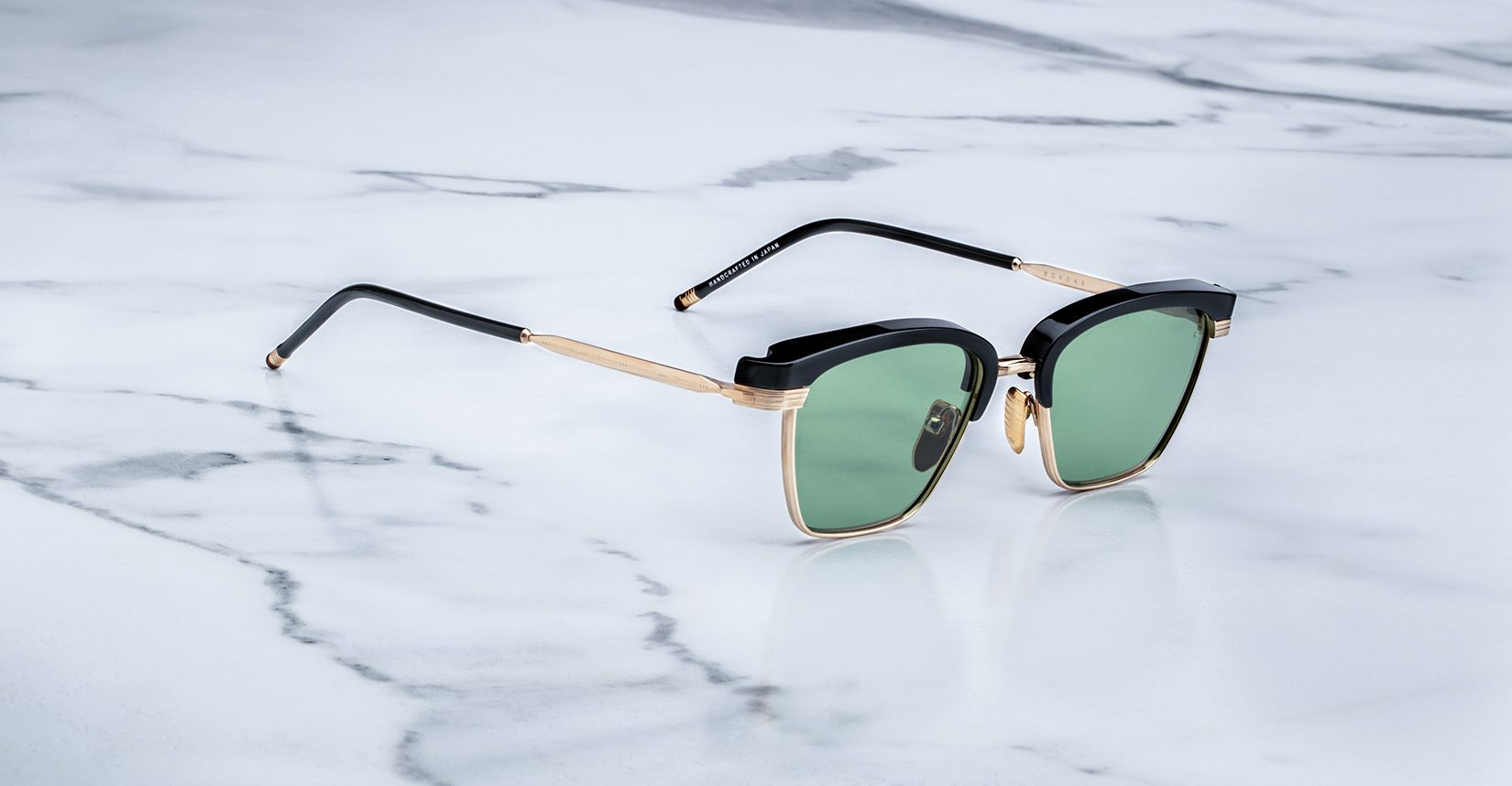 Jacques Marie Mage Nokona in 01 Noir Vintage Green - Side View