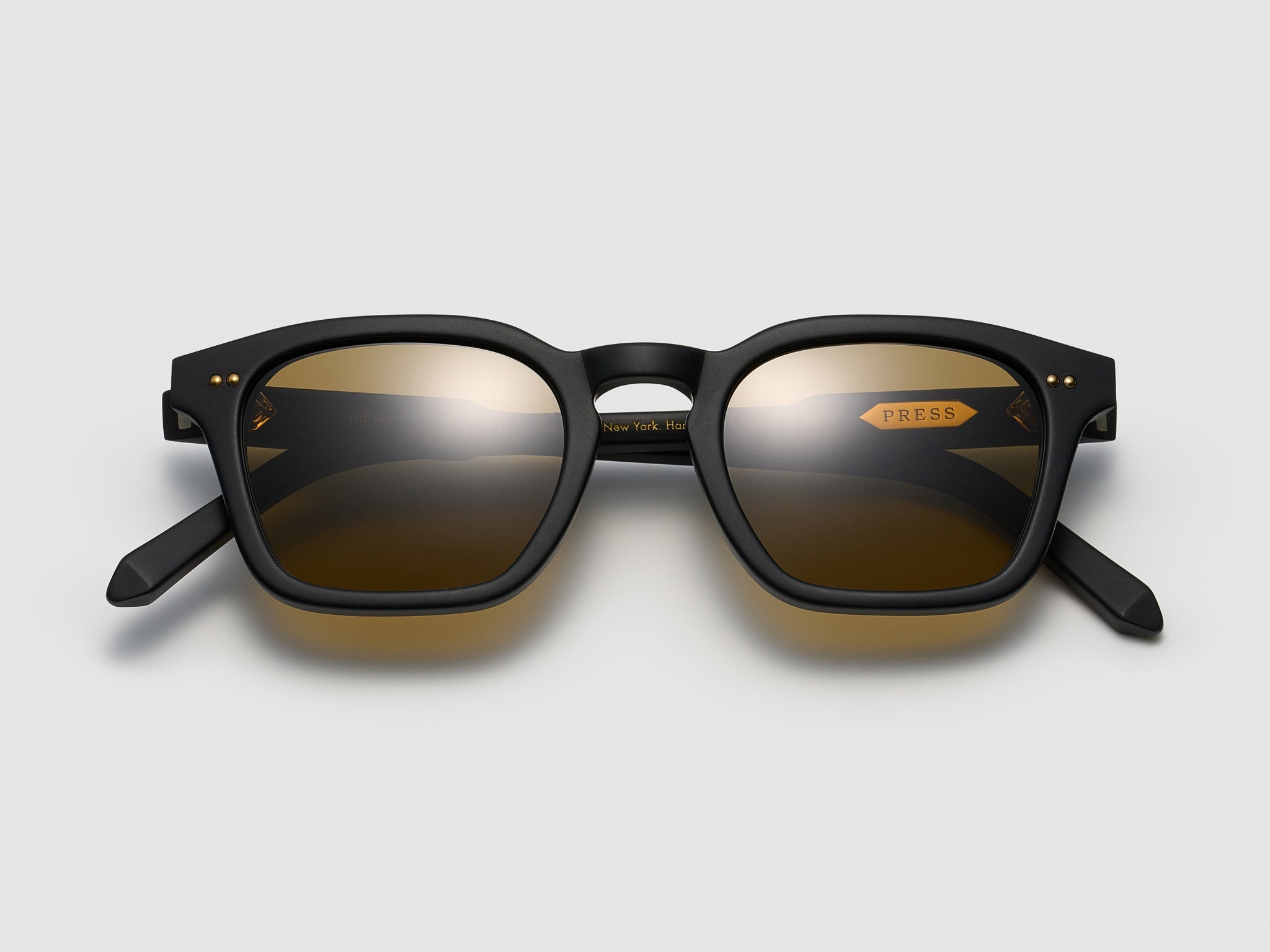 Press The Panther Sunglasses in TI001 Matte Black / Gold