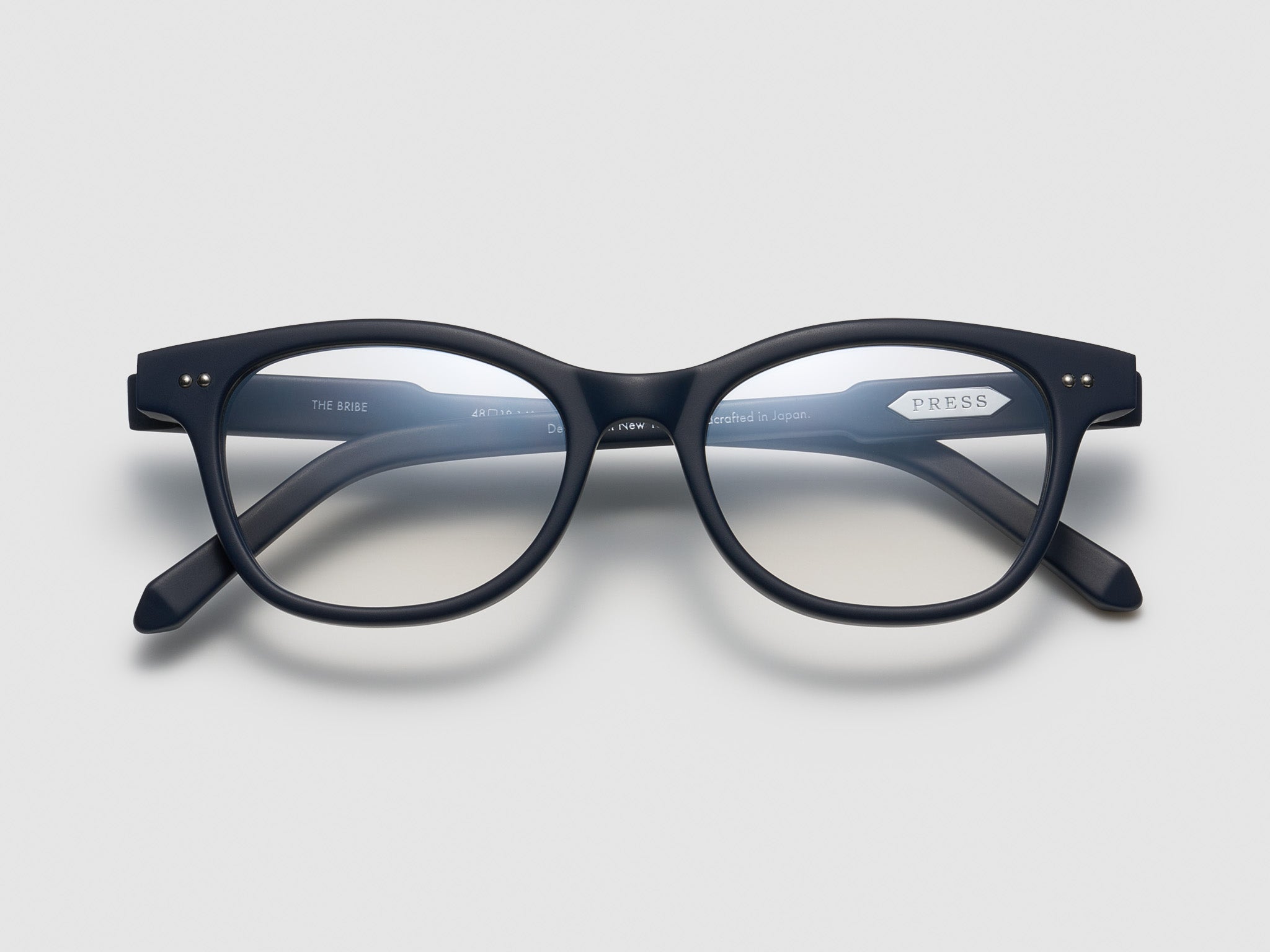 Press The Bribe Optical Matte Navy / Silver
