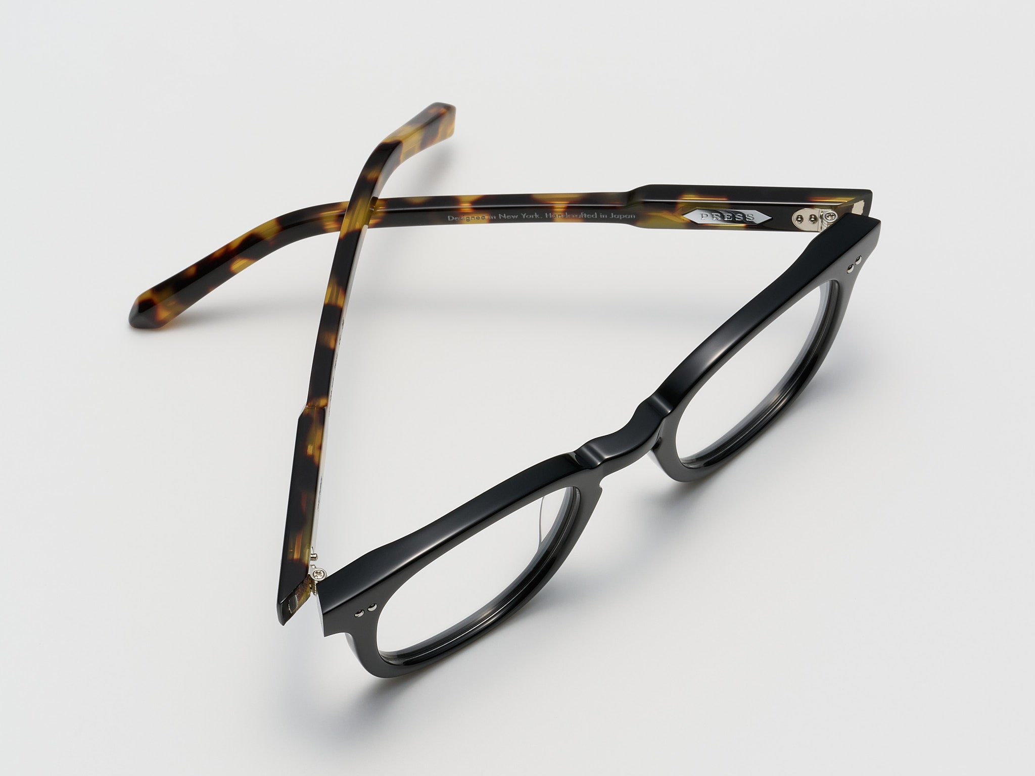 Press The Rebel Optical Black Tortoise / Silver