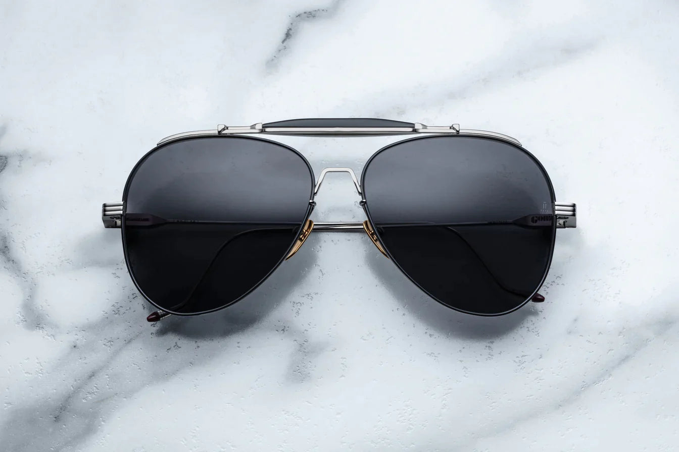 Jacques Marie Mage Gonzo Peyote in 2O Silver Fox Jet - Luxury Eyewear