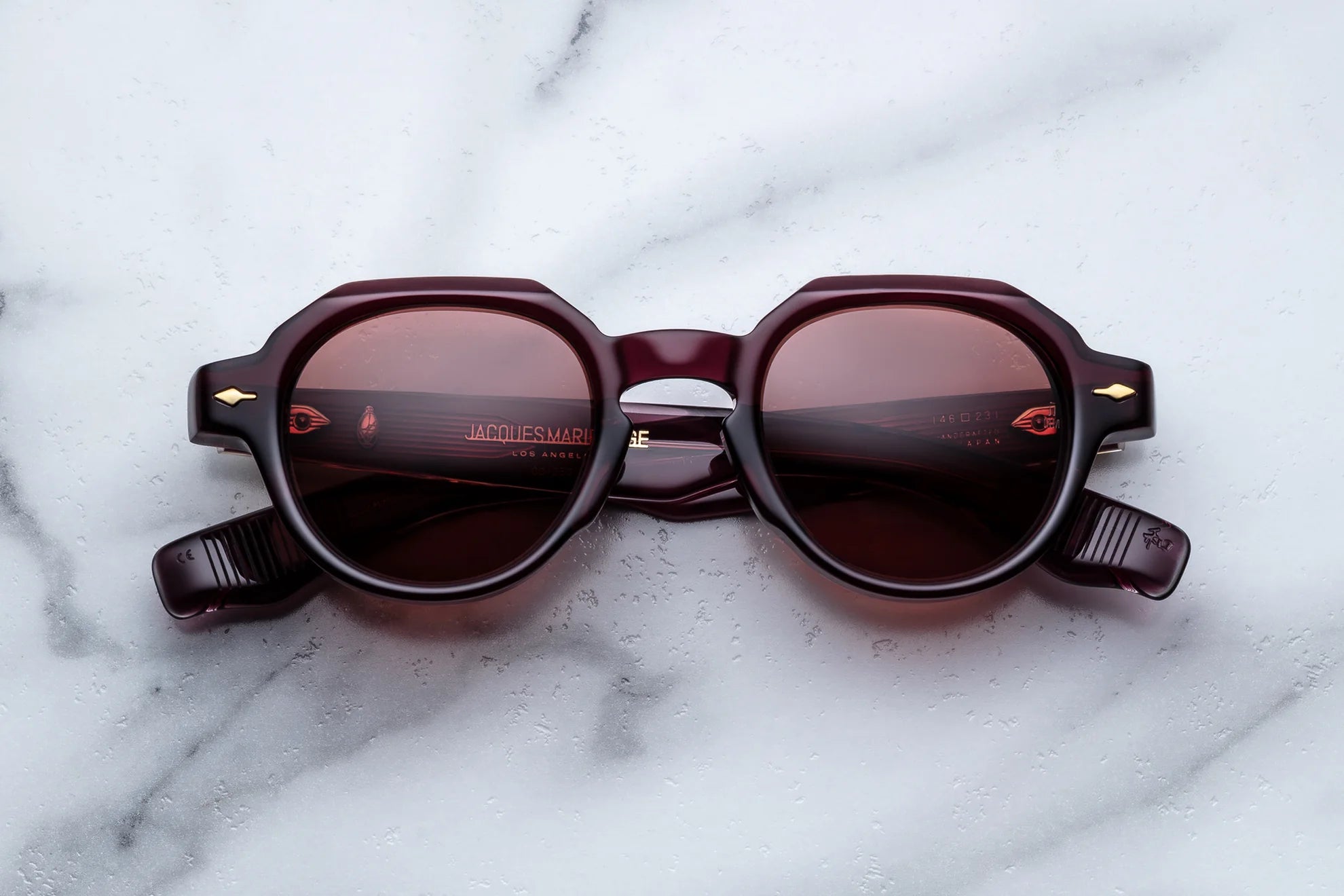 Jacques Marie Mage Pontian (Sunglasses) in 18M Amarena Amarena - Luxury Eyewear
