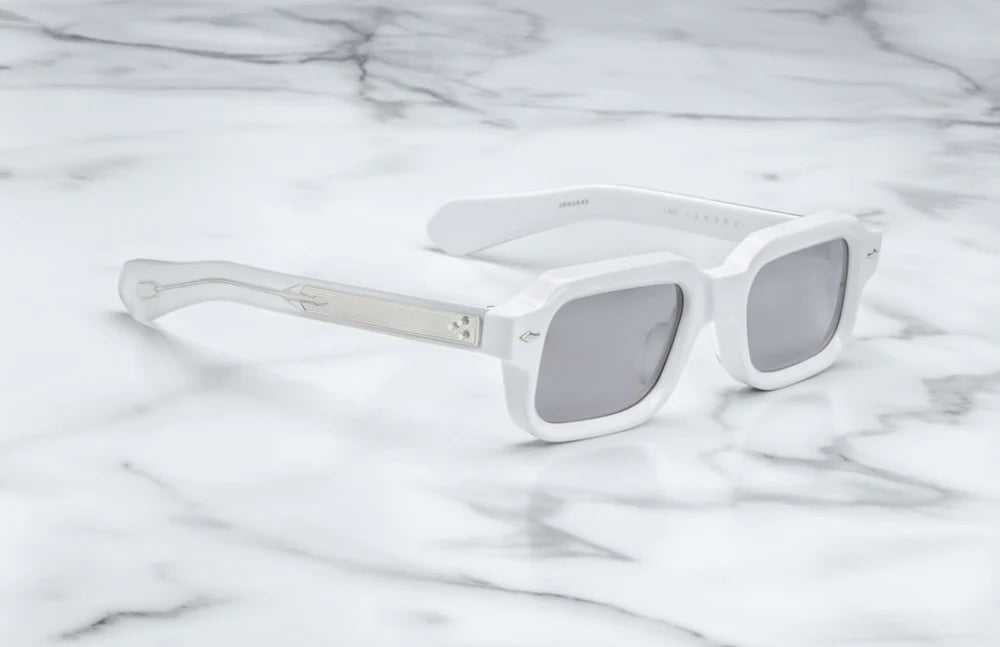 Jacques Marie Mage Sandro in 4B White Chrome - Side View