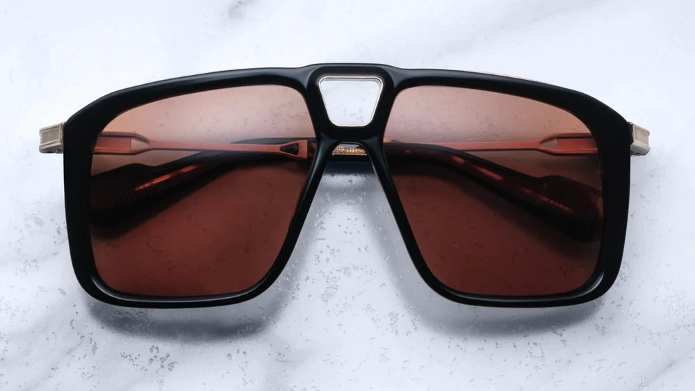 Jacques Marie Mage Savoy in 01 Noir Dark Tuscan - Luxury Eyewear