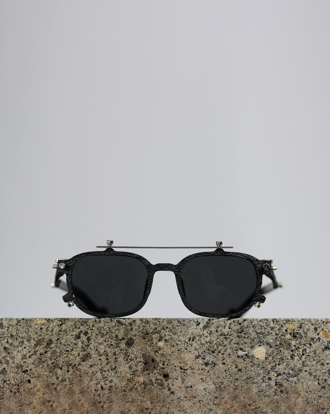 Titanium Museum Scrapology 01 Sunglasses in C1 Black Texture