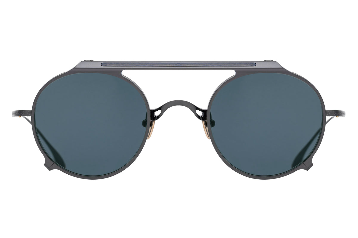 Masunaga x Kenzo Takada Scutum II Sunglasses in Black/BL-Gry