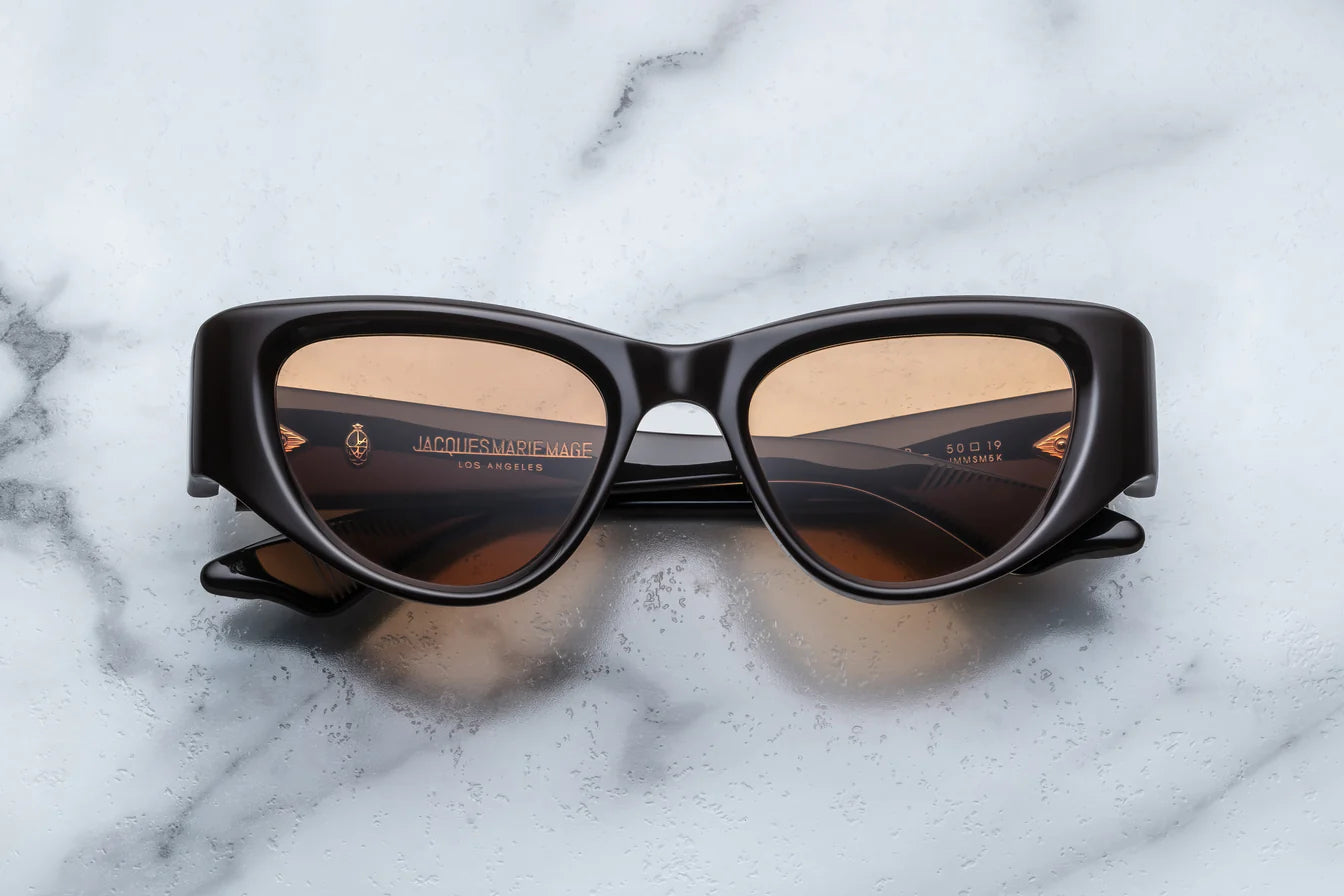 Jacques Marie Mage Seymour in 5K Walnut Orange - Luxury Eyewear