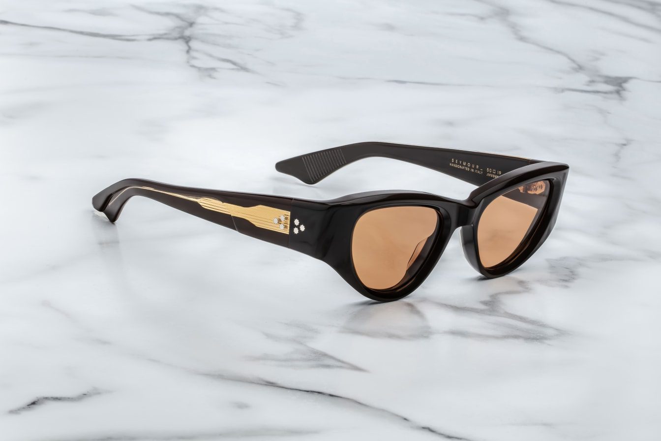 Jacques Marie Mage Seymour in 5K Walnut Orange - Side View