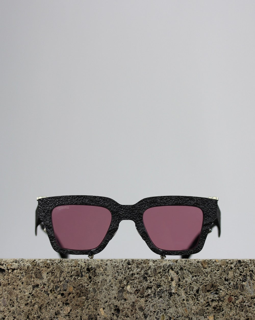 Titanium Museum Trachysynthetic Sunglasses in C2 Black Texture