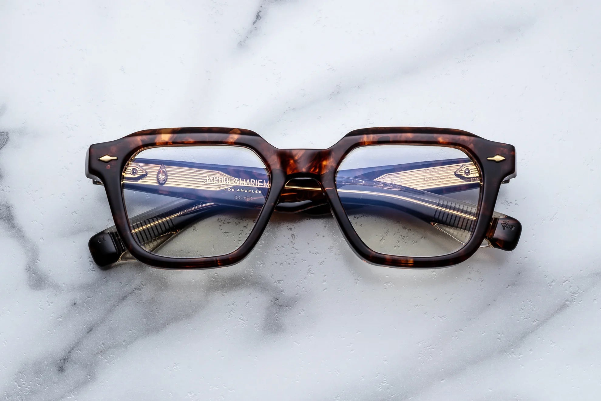 Jacques Marie Mage Tomlin in 5C Argyle Superlight Bronze - Luxury Eyewear