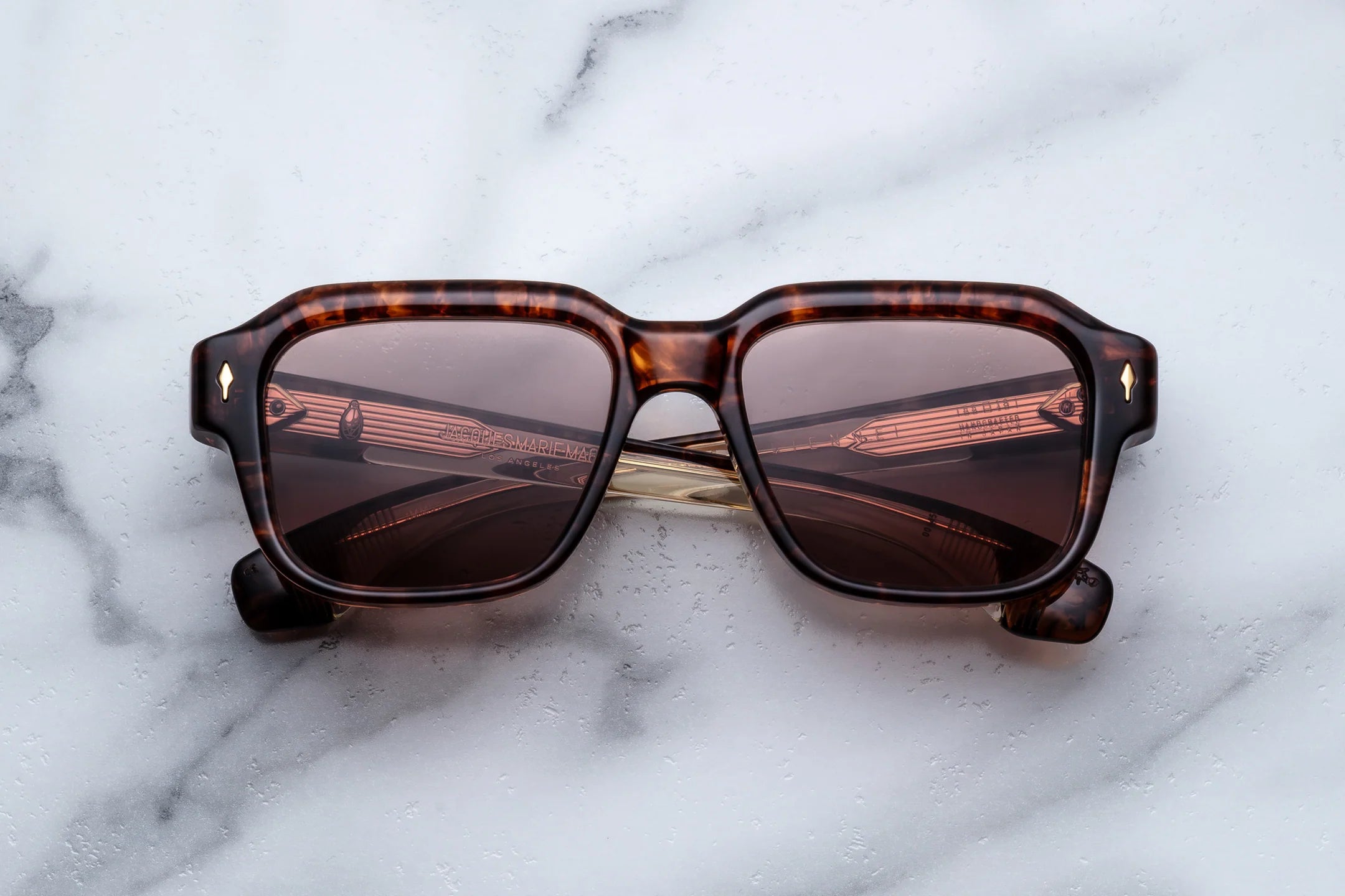 Jacques Marie Mage Vivienne in 5C Argyle Bronze - Luxury Eyewear