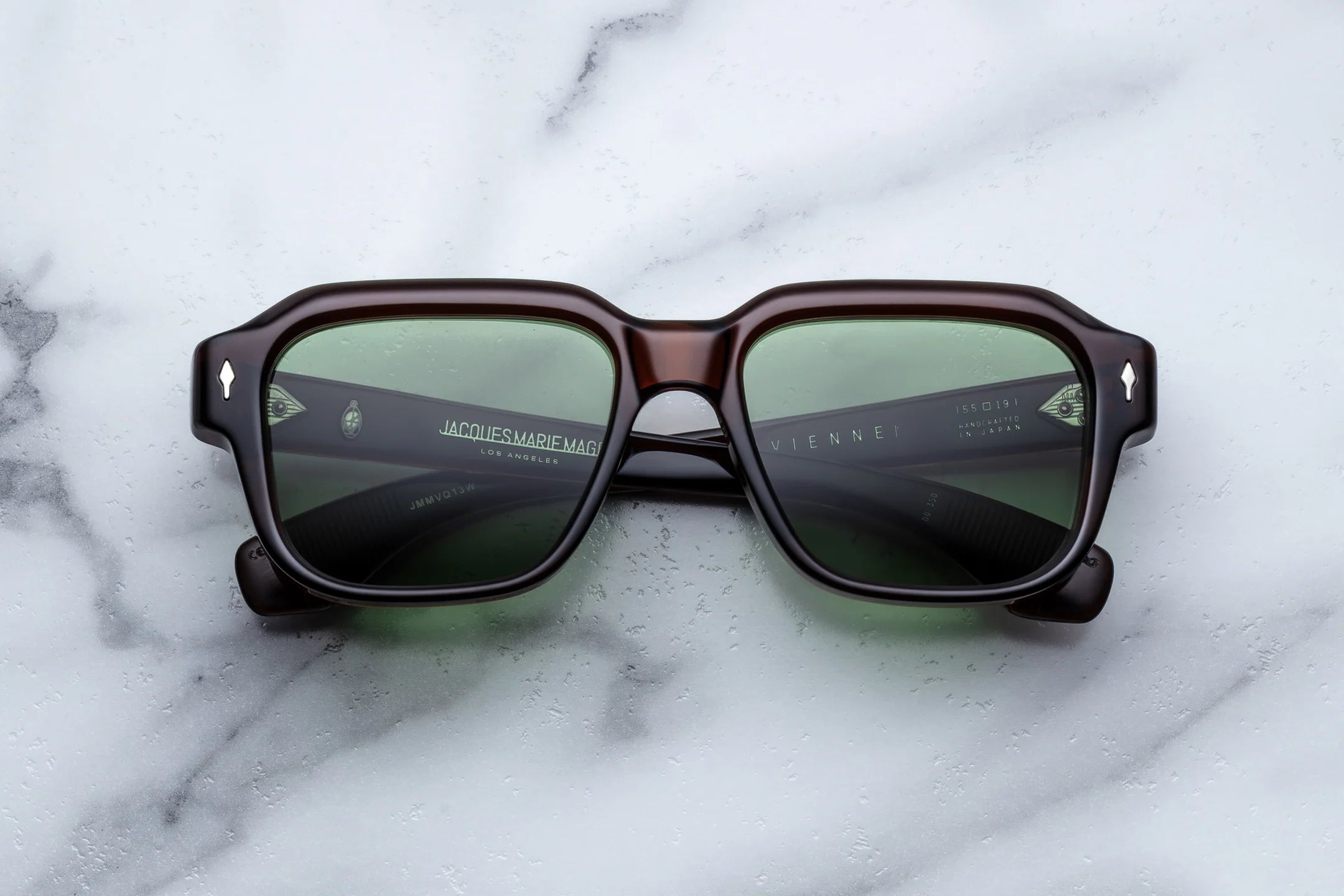 Jacques Marie Mage Vivienne in 13W Zoltar Vintage Green - Luxury Eyewear