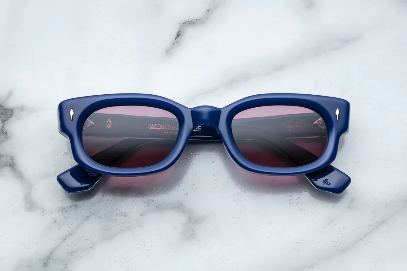 Jacques Marie Mage Whiskeyclone in 15N Lapis Mahogany - Luxury Eyewear