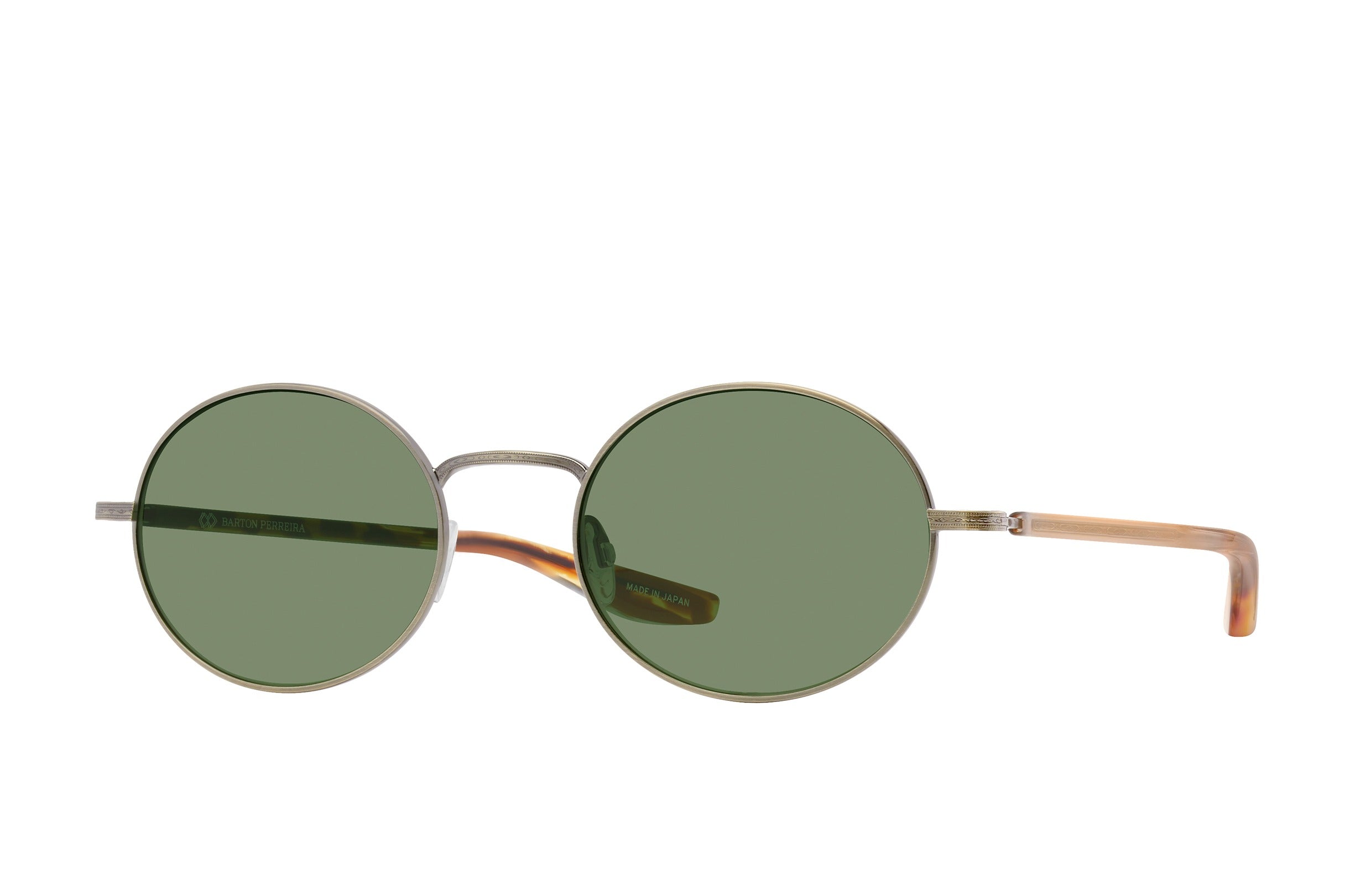 Barton Perreira Anamcara sunglasses in Antique Gold / Crystal / Classic Tortoise / Bottle Green at Visionary Optics NYC