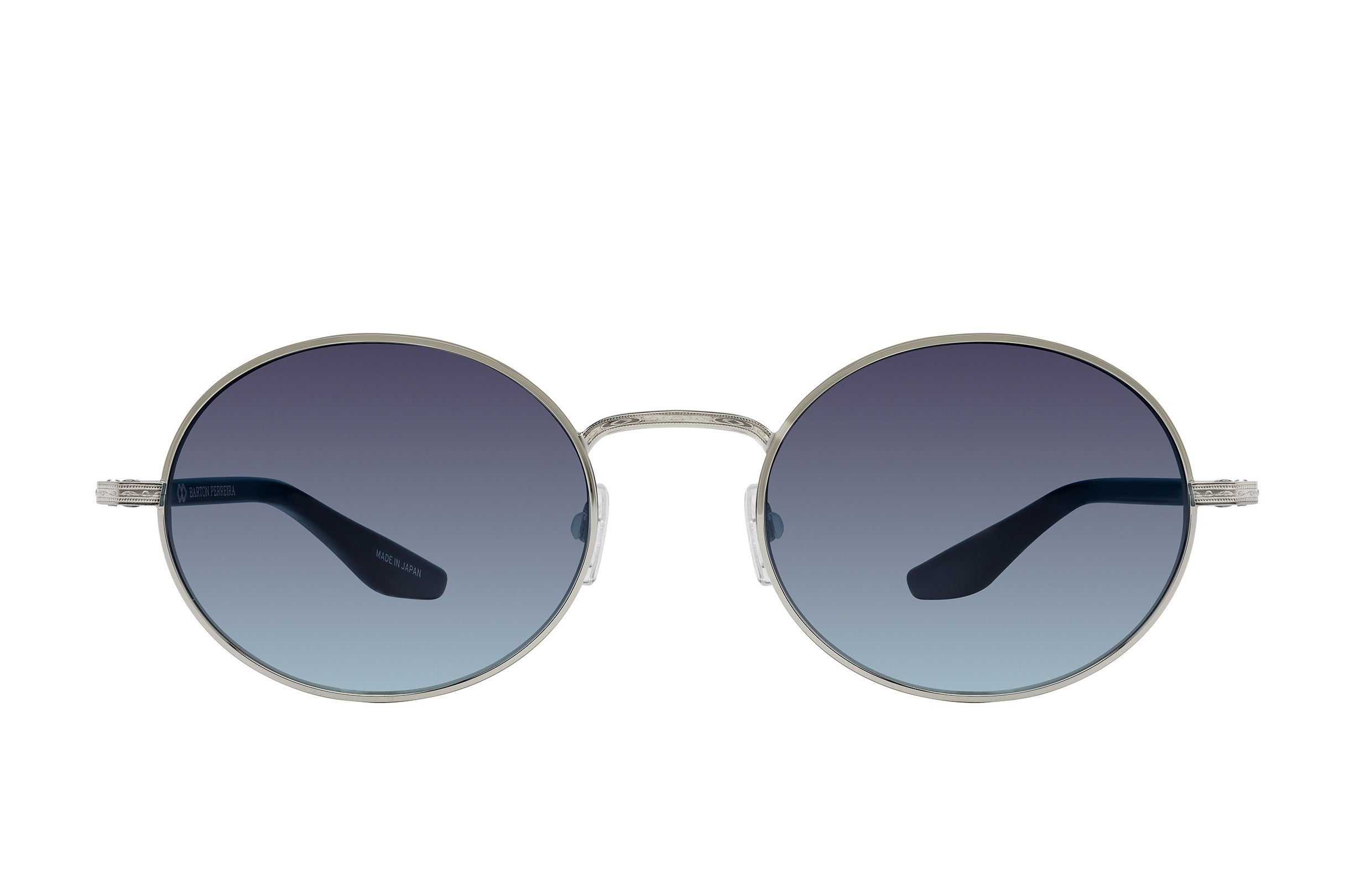 Barton Perreira Anamcara sunglasses in Platinum / Crystal / Black / Aegean Gradient at Visionary Optics NYC