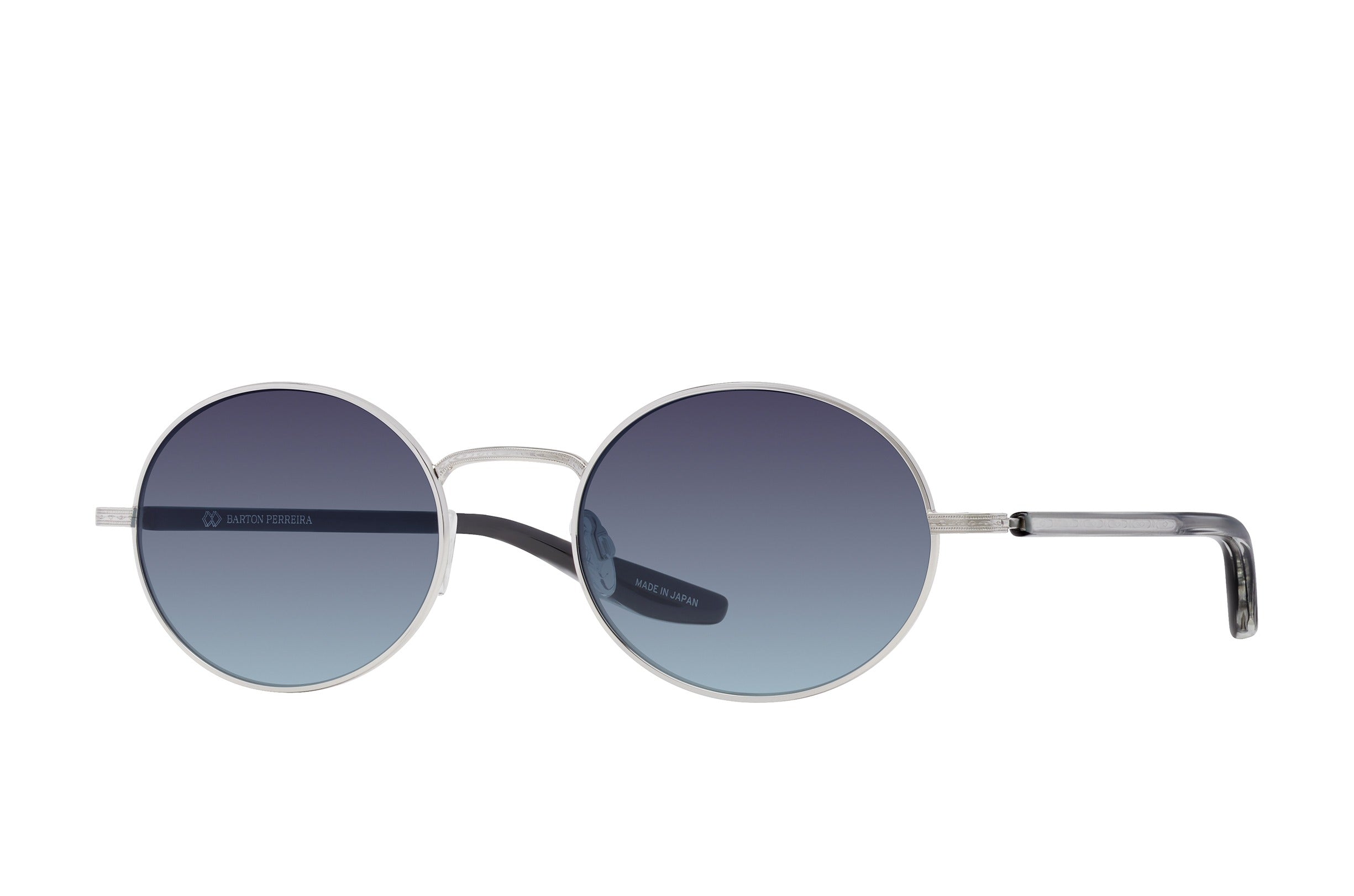 Barton Perreira Anamcara sunglasses in Platinum / Crystal / Black / Aegean Gradient at Visionary Optics NYC