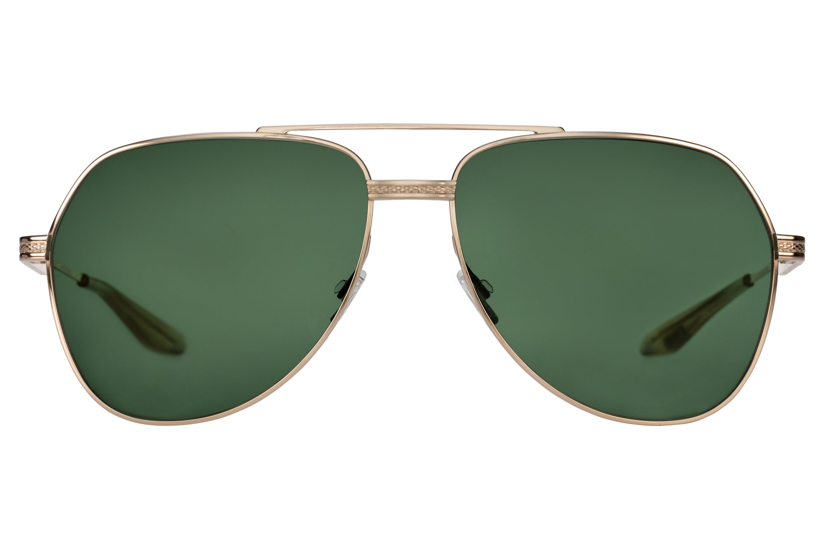 Barton Perreira Avtak 007 sunglasses in Gold/ Bottle Green at Visionary Optics NYC