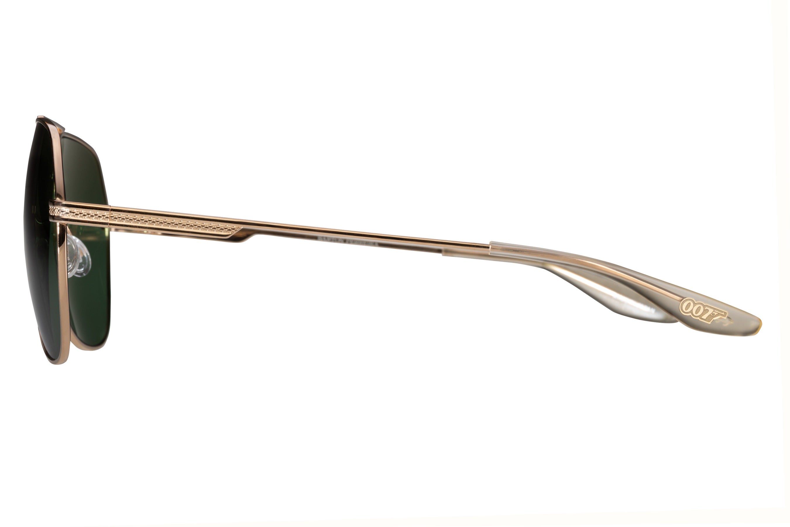 Barton Perreira Avtak 007 sunglasses in Gold/ Bottle Green at Visionary Optics NYC