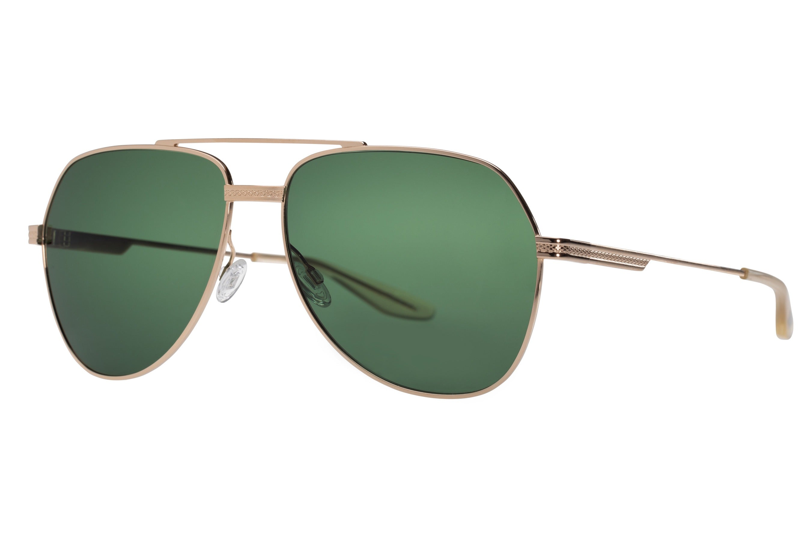Barton Perreira Avtak 007 sunglasses in Gold/ Bottle Green at Visionary Optics NYC