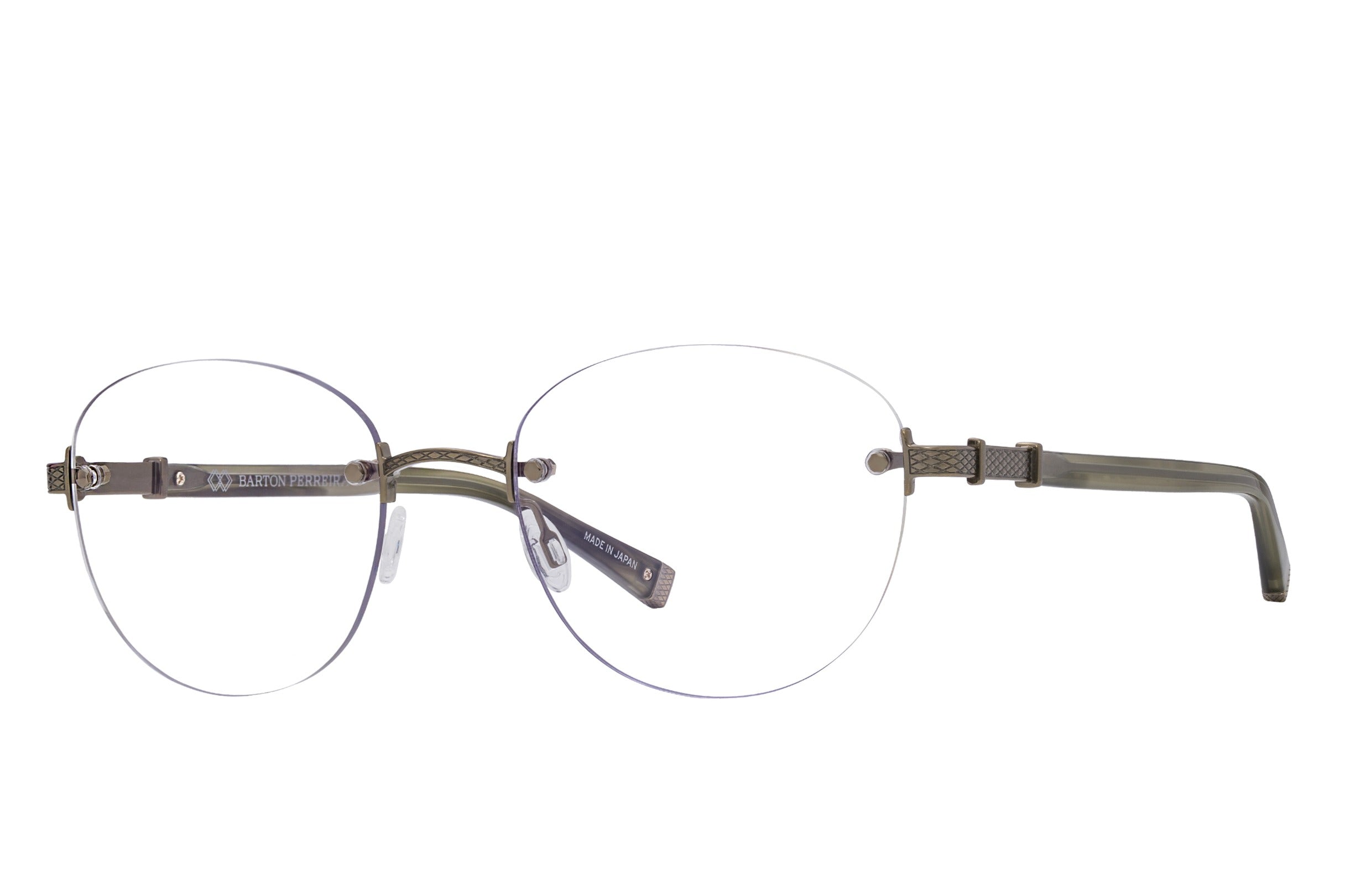 Barton Perreira Bennie eyeglasses in Rebel Salute / Antique Gold at Visionary Optics NYC