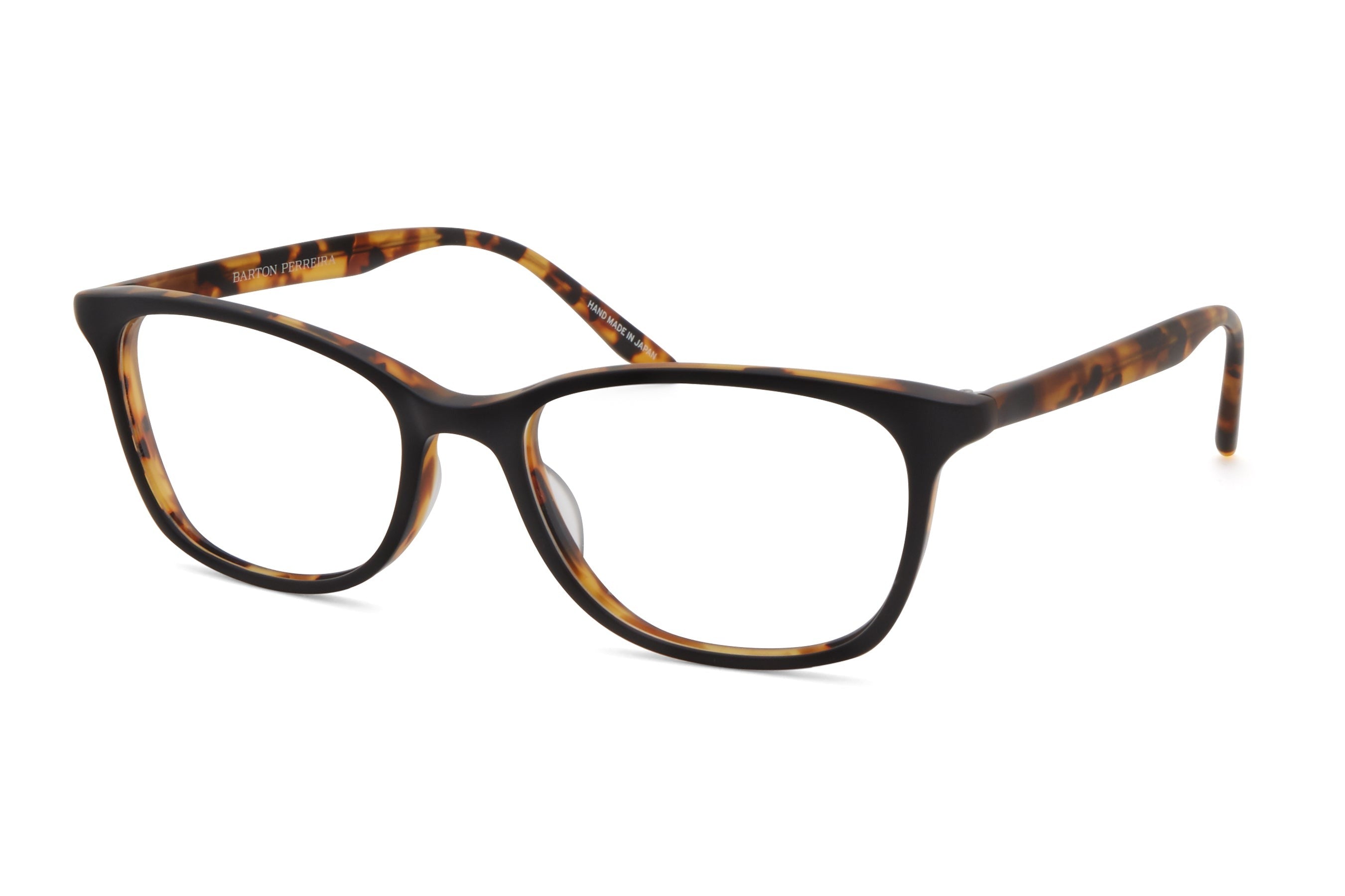 Barton Perreira Cassady eyeglasses in Matte Black Amber Tortoise at Visionary Optics NYC