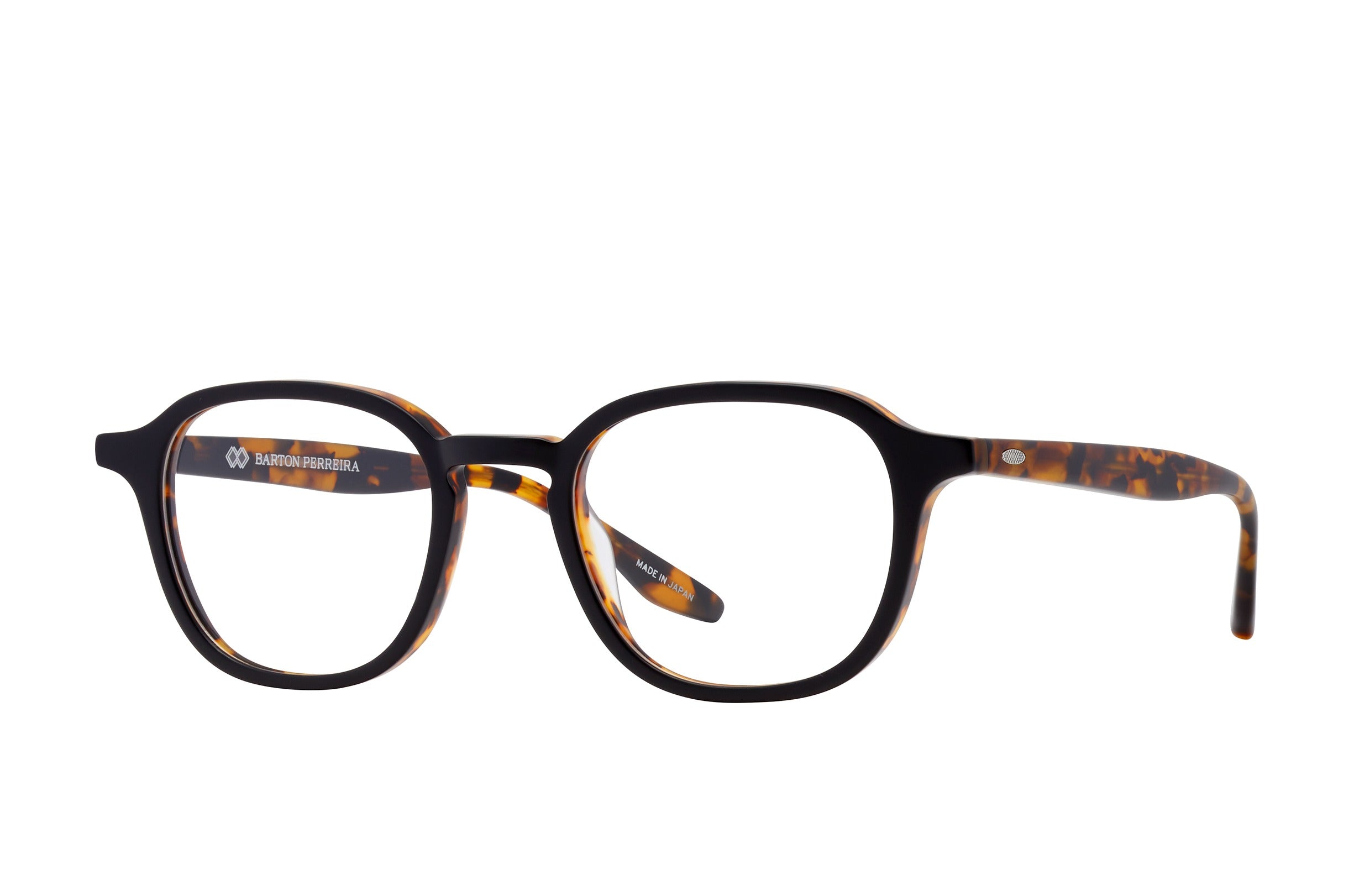 Barton Perreira Dale eyeglasses in Matte Black Amber Tortoise at Visionary Optics NYC