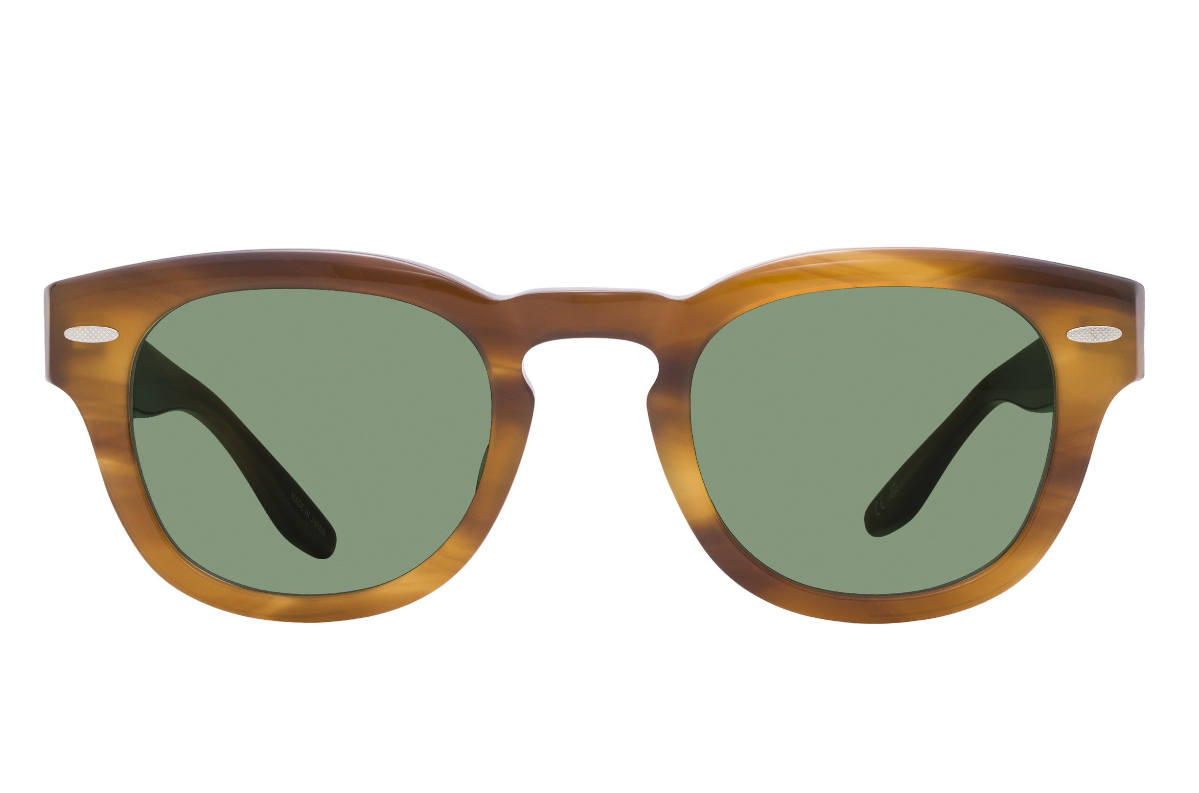 Barton Perreira Demarco sunglasses in Umber Tortoise / Silver / Bottle Green at Visionary Optics NYC