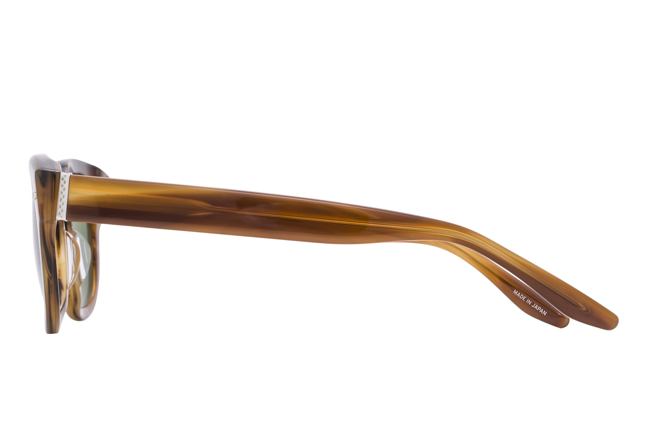 Barton Perreira Demarco sunglasses in Umber Tortoise / Silver / Bottle Green at Visionary Optics NYC