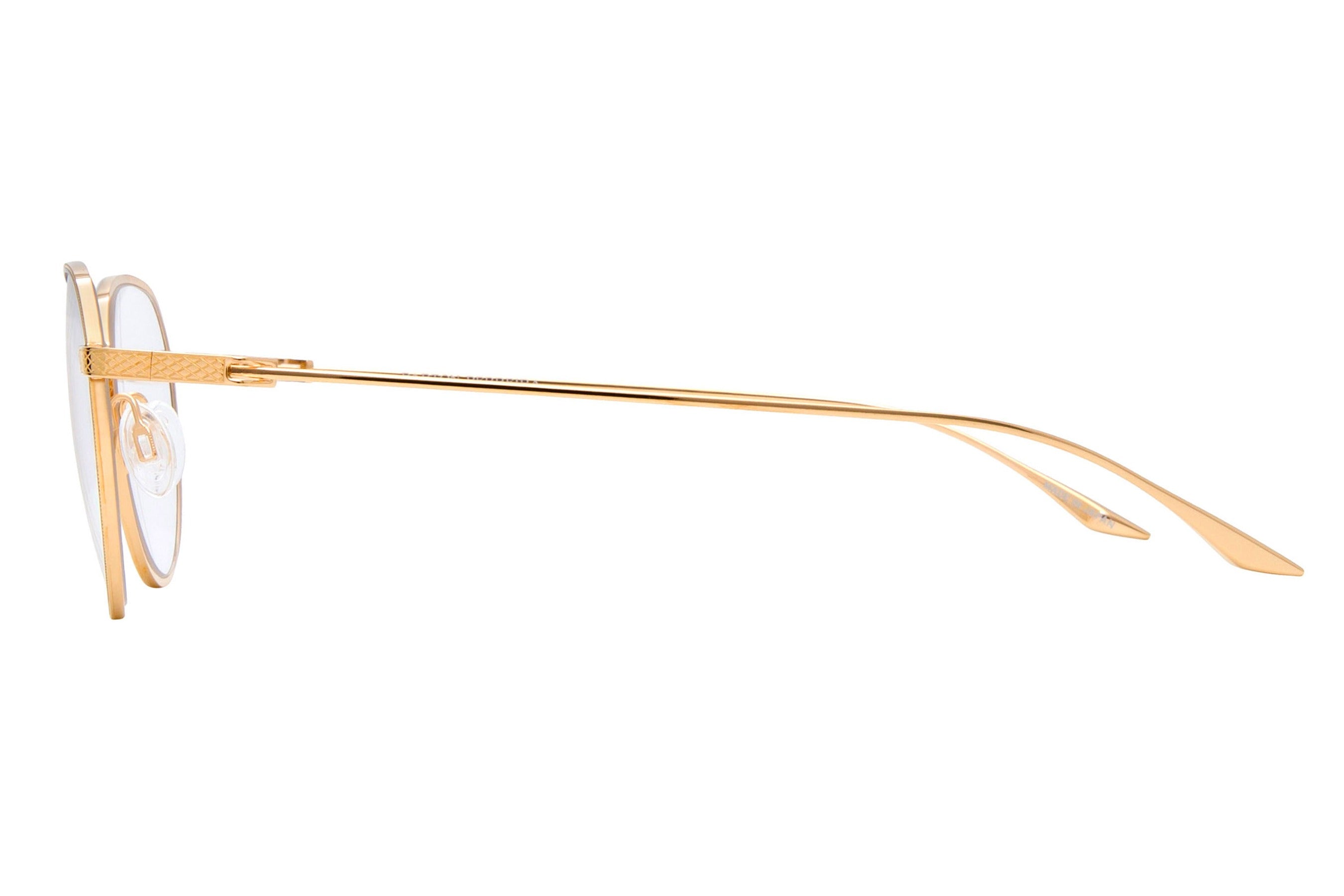 Barton Perreira Ebbets eyeglasses in Gold / Black Satin at Visionary Optics NYC
