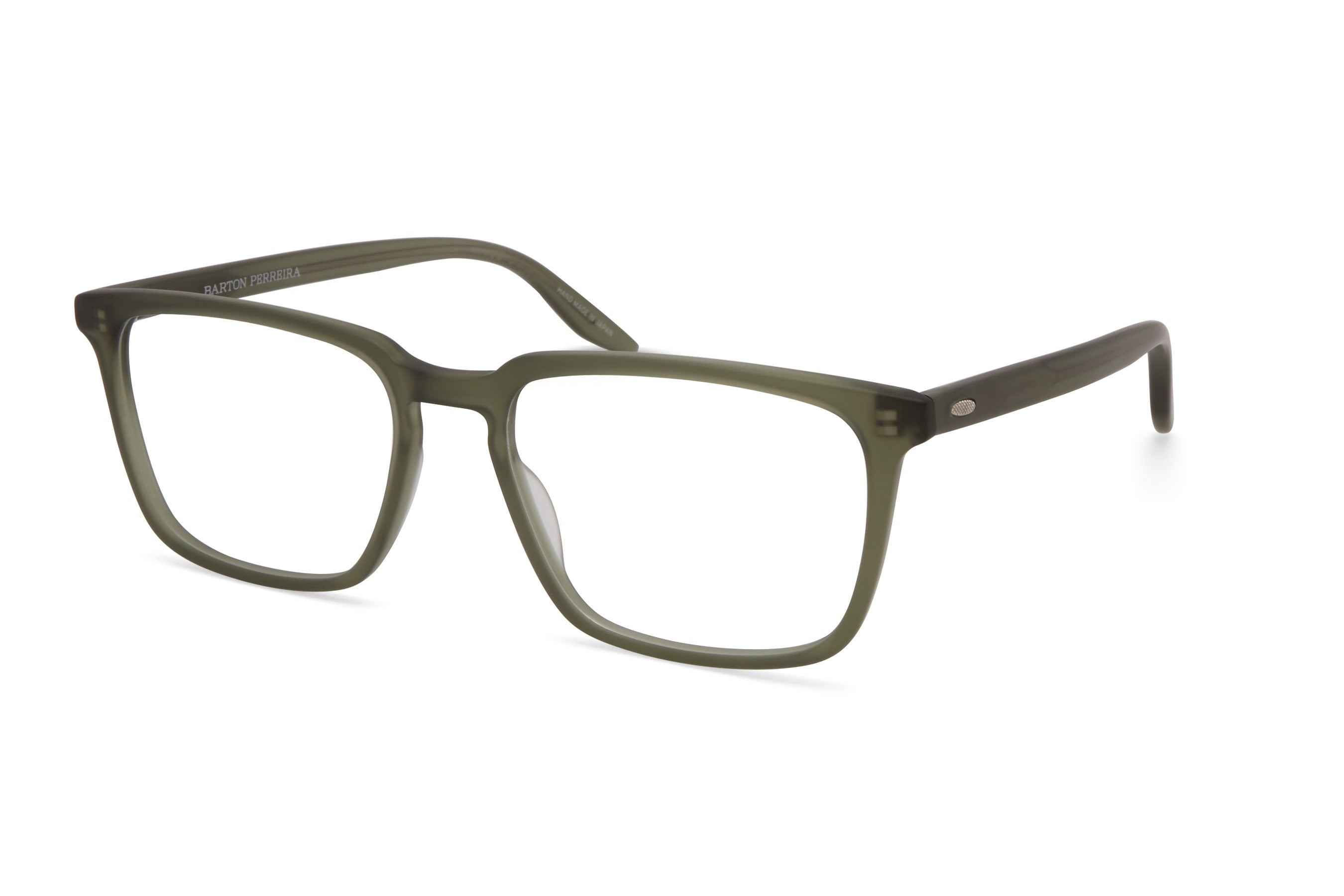 Barton Perreira Eiger eyeglasses in Matte Olive Green at Visionary Optics NYC