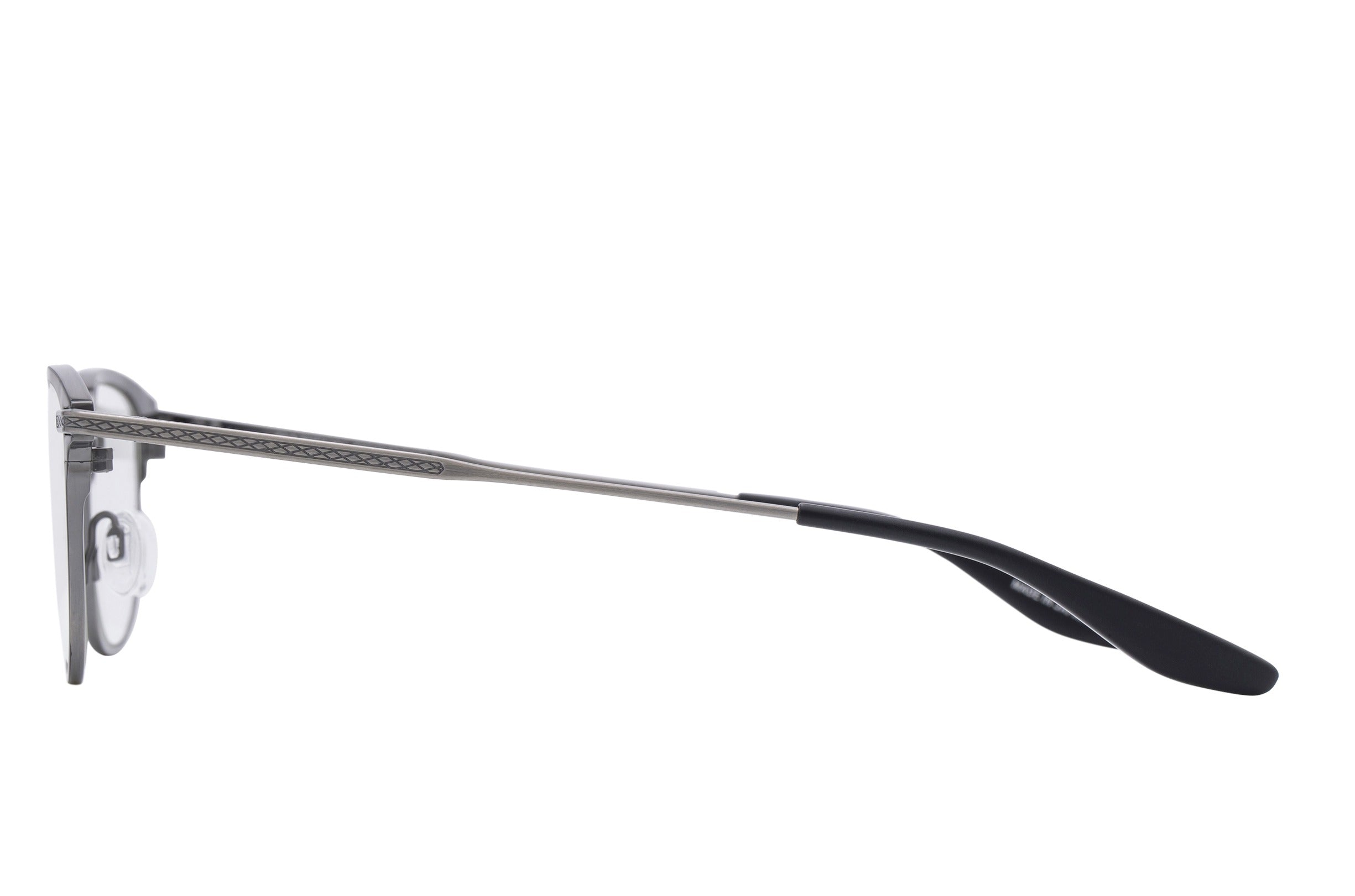 Barton Perreira Elvgren eyeglasses in Black Satin / Pewter at Visionary Optics NYC
