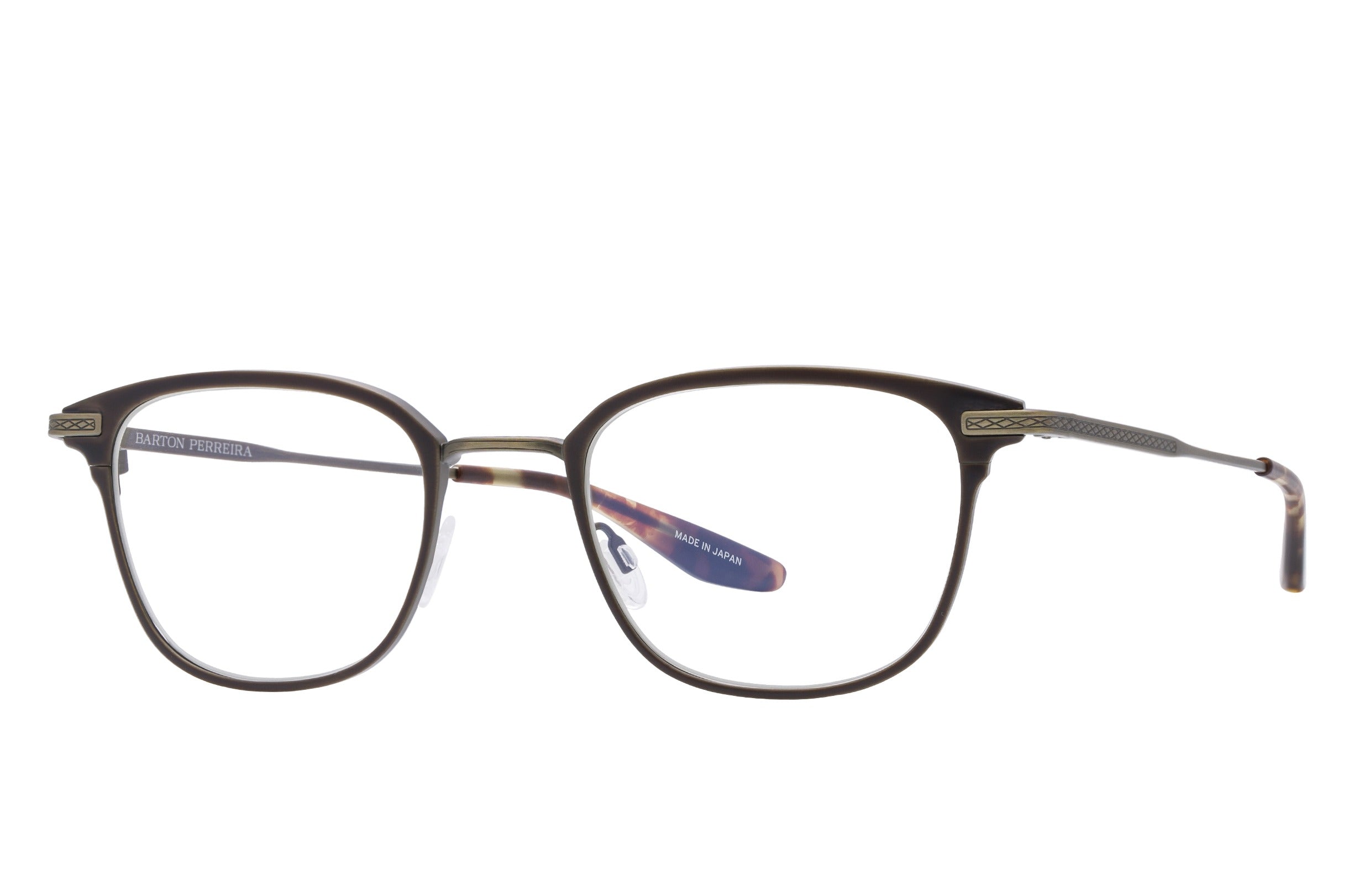Barton Perreira Elvgren eyeglasses in Matte Java / Antique Gold at Visionary Optics NYC