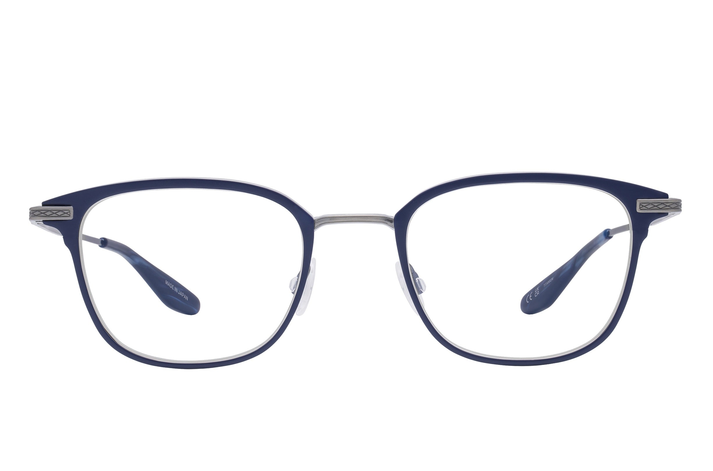 Barton Perreira Elvgren eyeglasses in Matte Navy / Pewter at Visionary Optics NYC