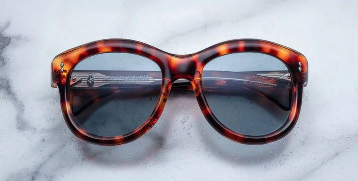 Jacques Marie Mage Jennie in 19 Leopard Ocean - Luxury Eyewear