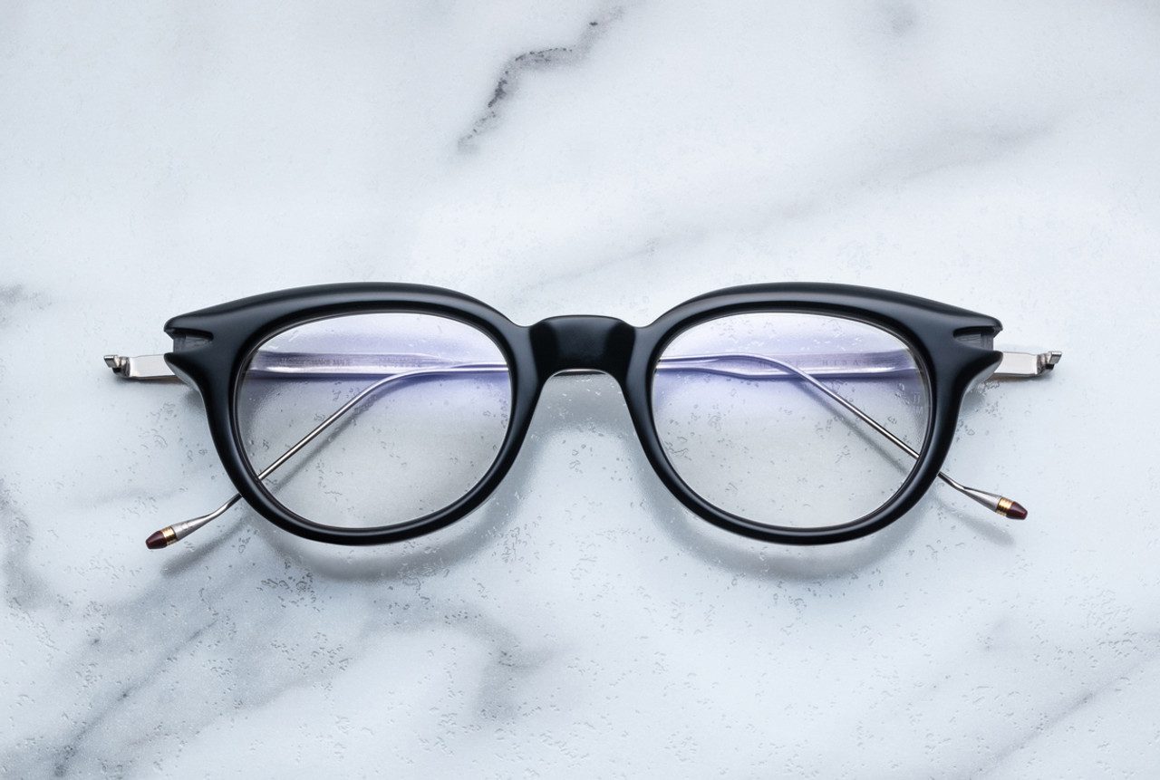 Jacques Marie Mage Hisao in 01 Noir Superlight Grey - Luxury Eyewear